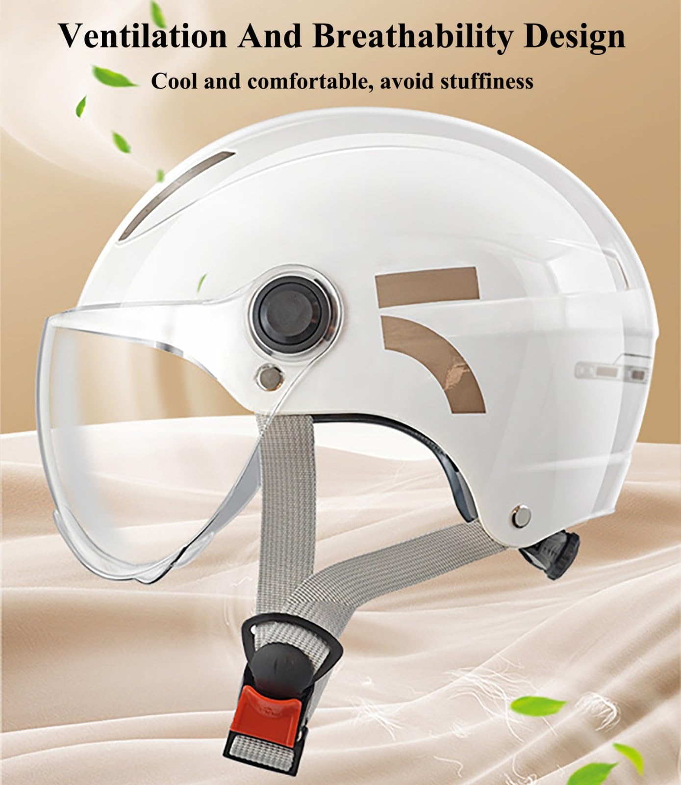 Casco Integrale Per Uomo E Donna, Casco Per Bici Elettrica Con Visiera, Omologato ECE/DOT, Casco Jet Per Moto, Scooter E Ciclomotori, Per Tutte Le Stagioni