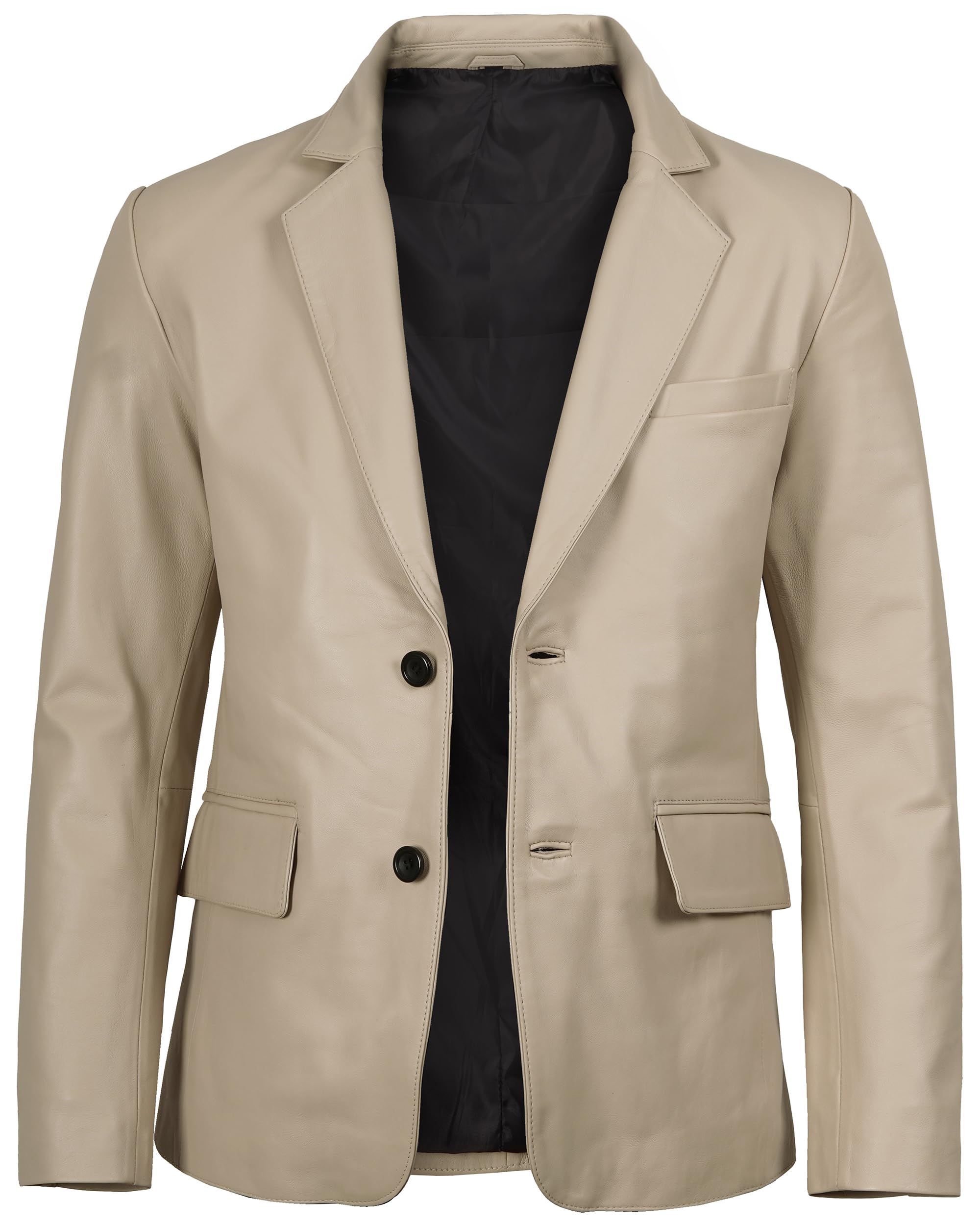 Decrum Brown Leather Jacket Mens - Cafe Racer Real Lambskin Leather Distressed Motorcycle Jacket