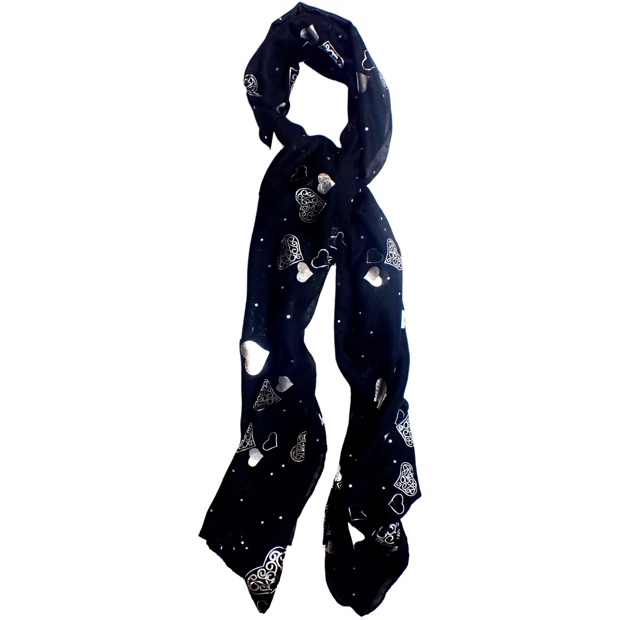 Topkids Accessories Scarfs for Women and Men, Ladies Scarf, Scarves for Women UK, Womens Scarf, Valentine's Day Scarf, Clothes for Women, Winter Scarf for Women scarfs for women (Black)