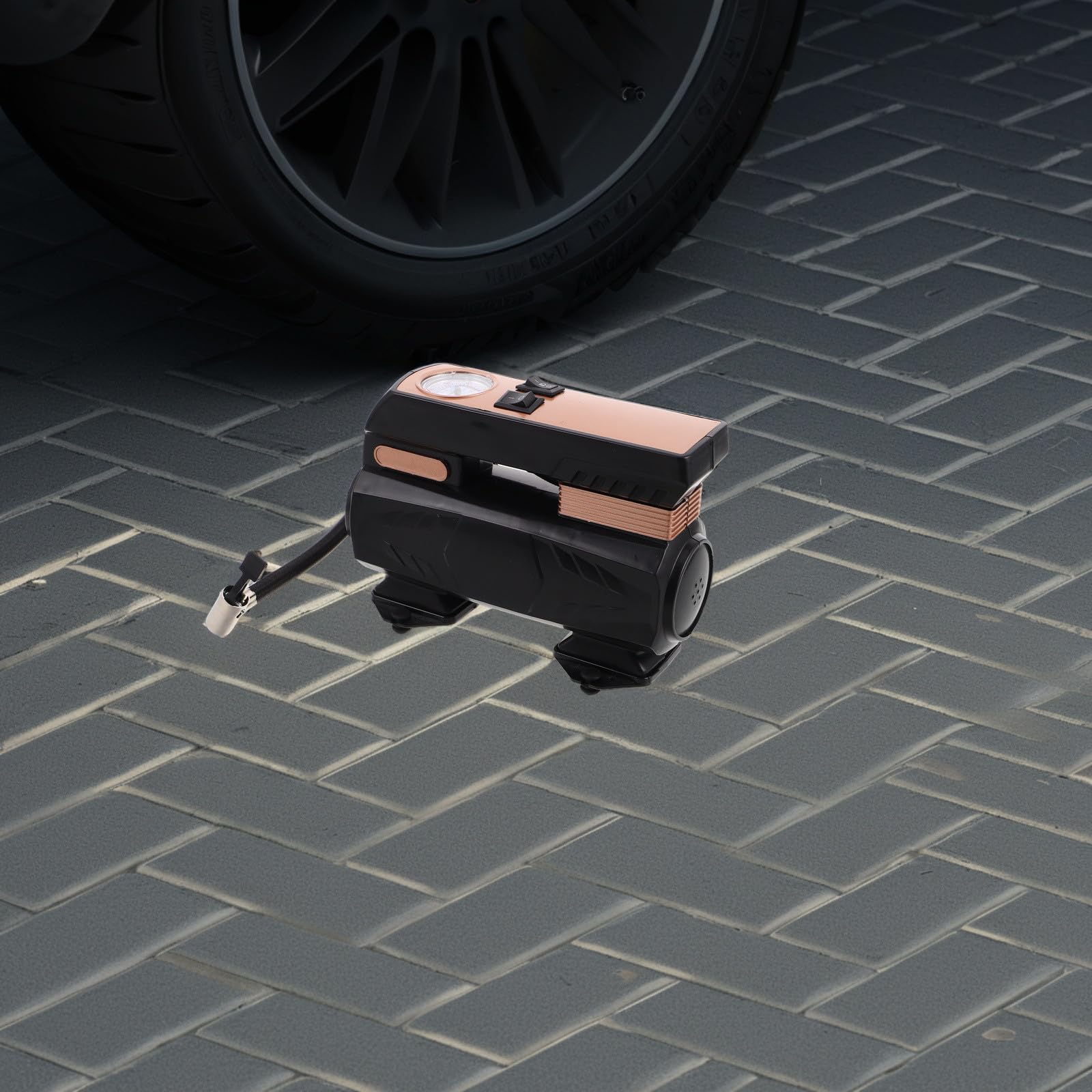 Compressore Portatile 12v per Auto, Gonfiaggio Automatico D'emergenza