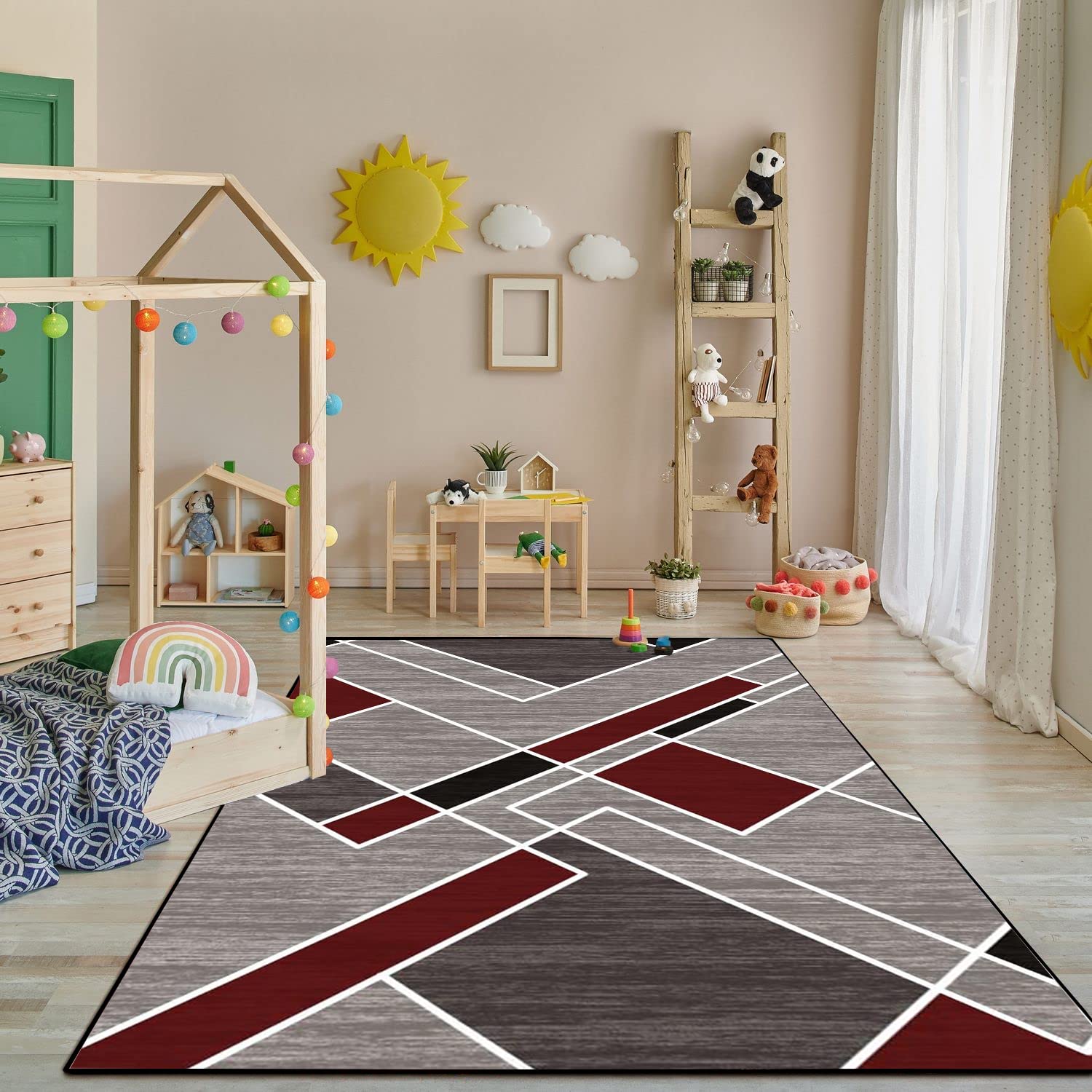 Générique Tapis de lit en Laine, Doux et Moelleux à Poils Longs, Facile d'entretien, pour Chambre à Coucher, canapé, décoration d'intérieur – 50 x 460 cm