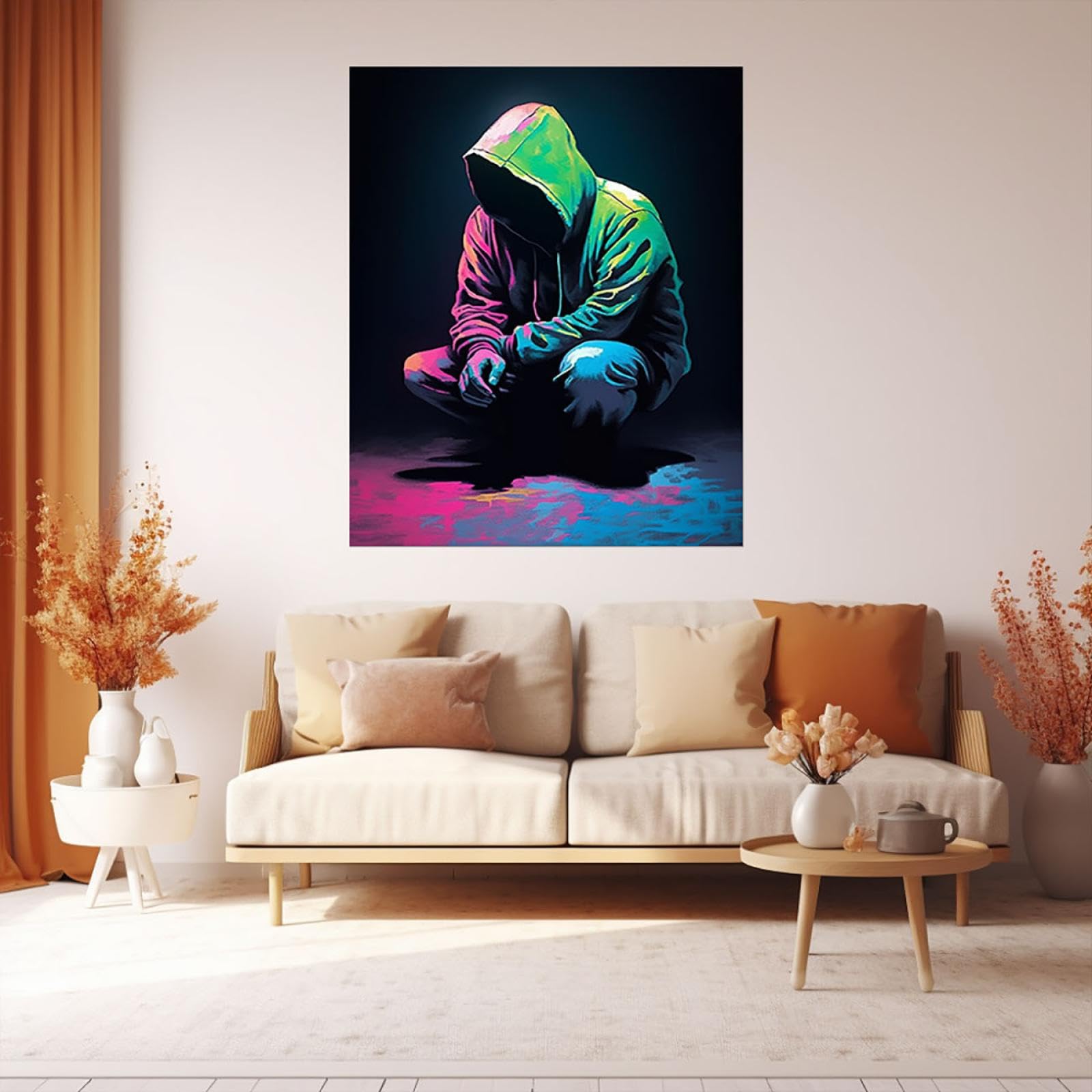 Amazon.co.jp: SHYAMIC アートパネル インテリア絵画, バンクシー風謎