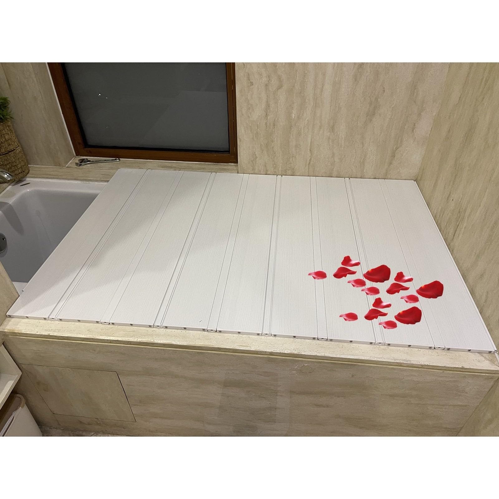 Bandeja de bambú para bañera con soporte para teléfono y tableta, resistente al calor, para la mayoría de las bañeras, organizador de baño multifuncional (80 x 165 x 1,2 cm)