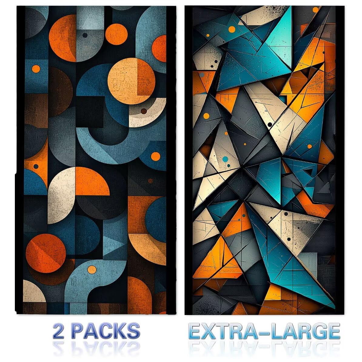 Ręcznik plażowy 80 x 160 cm, zestaw 2 dużych ręczników z mikrofibry szybkoschnący, chłonny, kompaktowy, ręcznik kąpielowy bez piasku lato koc plażowy damski do kąpieli prezent (nowoczesna geometria) H