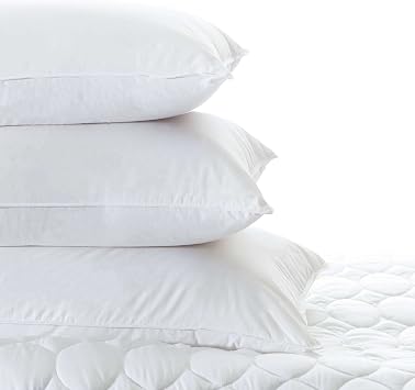 Pine Cone Hill Duet Down Pillow, King Size, White Solid Pattern