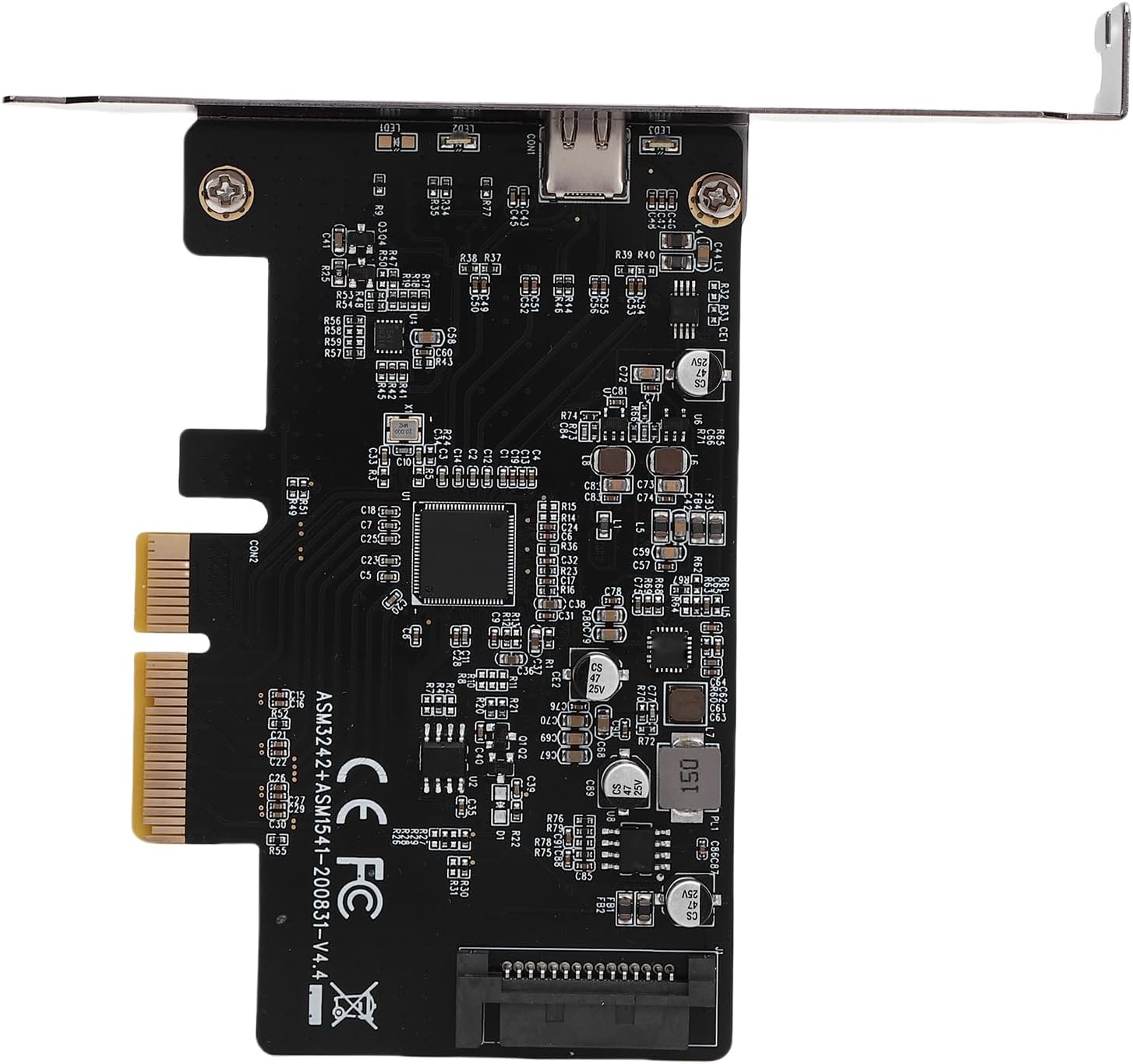 Zunate PCI E to USB 3.2 Gen 2 Expansion Card, 20Gbps Type C Port Adapter for Desktop PC | PCIe X4 X8 X16 Interface, 15Pin Power Supply, Supports PC Linux
