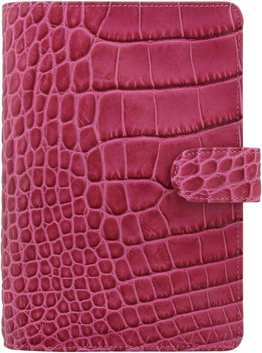 Filofax Personal Classic Croc organiser - fuchsia
