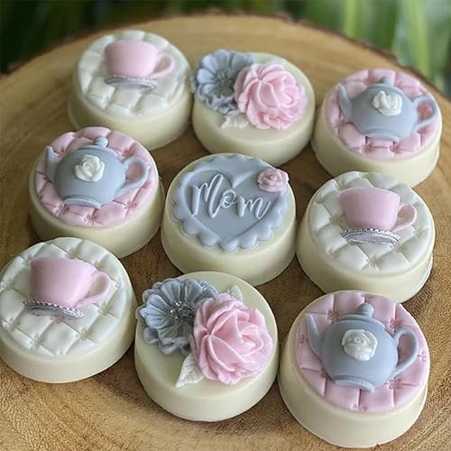 Miniatura 4 de Tetera de silicona para fondant, molde para taza de té, molde de magdalena para fiesta de té, decoración de pasteles, decoración de cupcakes,