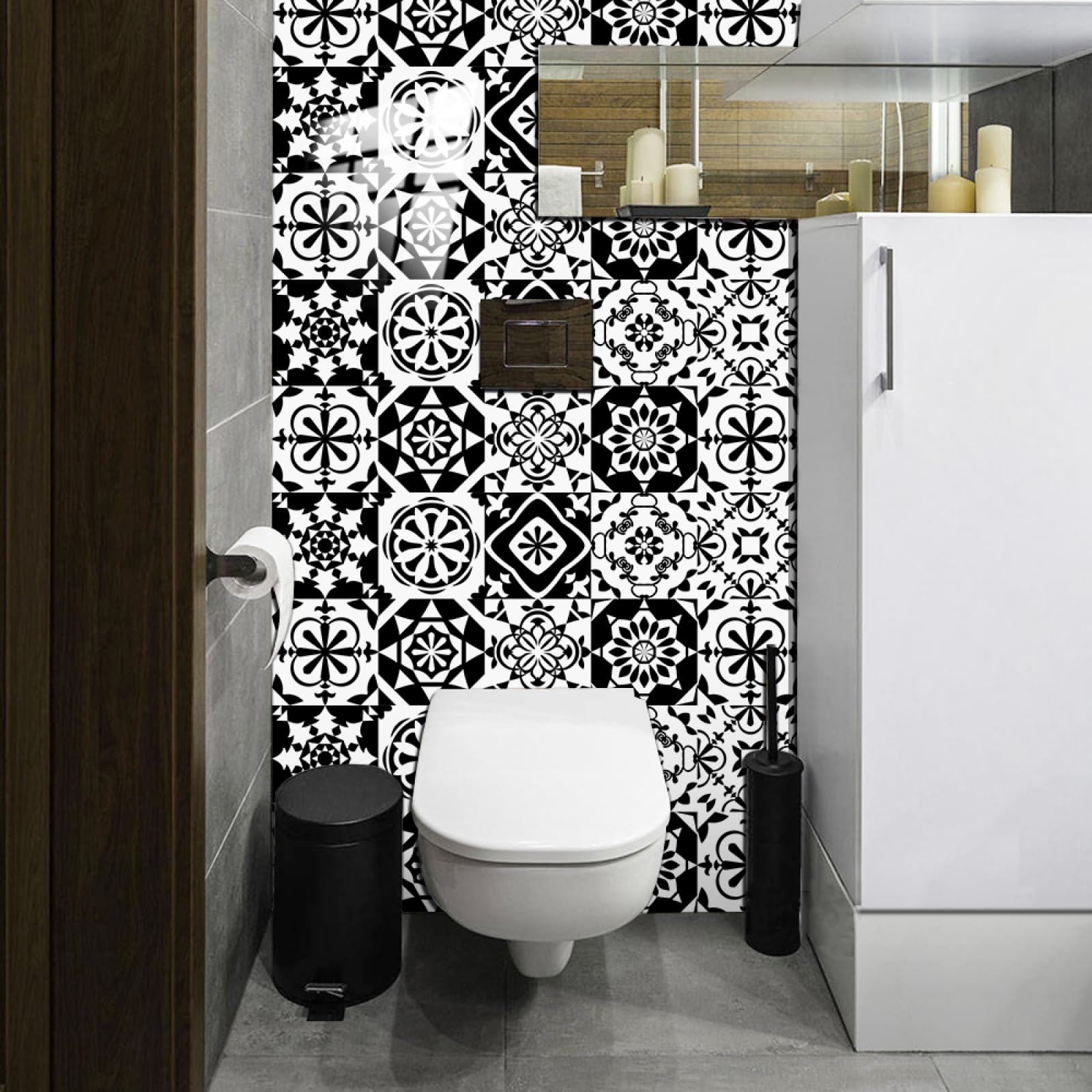 24 Adesivi Per Piastrelle Mandala – PVC Impermeabile Per Cucina, Bagno E Paraschizzi – Fai Da Te Decorazione Casa (20x20cm)
