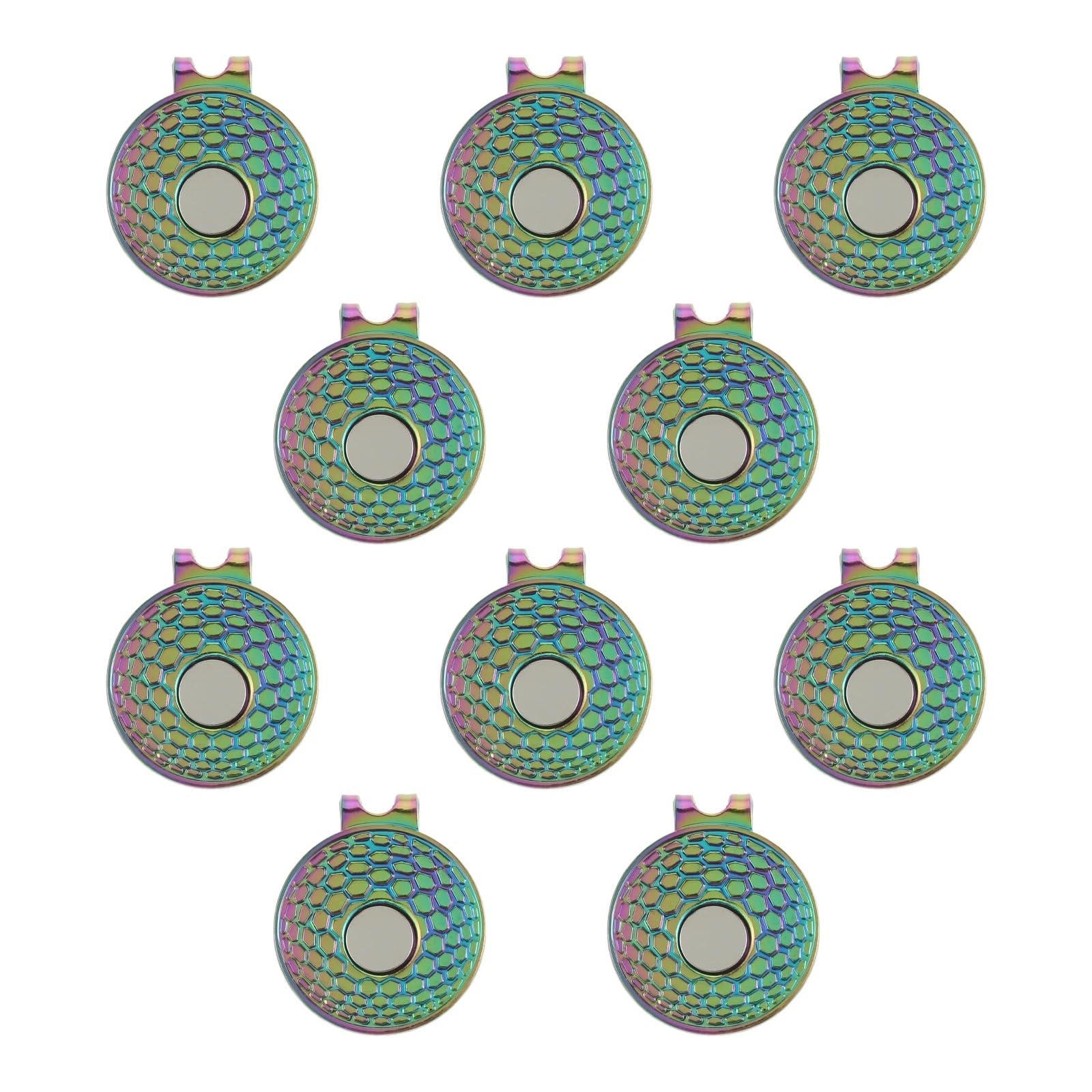 Golfballmarker-Hutclip Golfball-Marker, magnetisch, rund, Münze, Golfhut-Clip, Ballmarker-Clip, Golf-Putting-Green-Zubehör, 25 mm