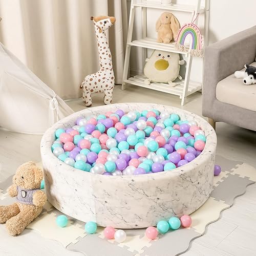 Vista 221 de STARBOLO Ball Pit Balls for Toddlers Phthalate Free BPA Free Non-Toxic Crush Proof Play Balls for Toddlers Kids Pool Playhouse Pack of 100 200 500