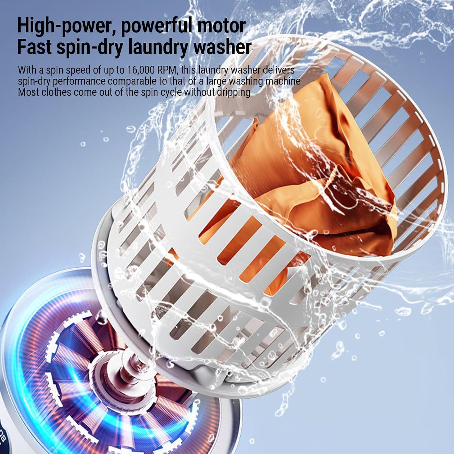 Mini machine à laver pour sous-vêtements, sans fil et portable