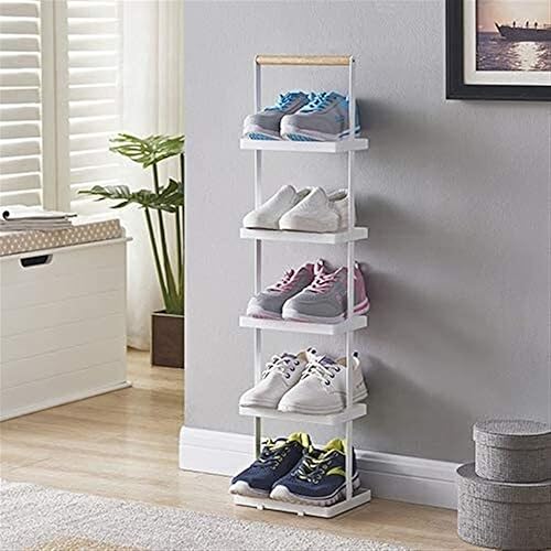 TATSEN Simple Ins Wind Creative - Zapatero de varias capas de hierro a mano simple de cinco capas con soporte de almacenamiento integrado