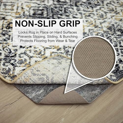 Miniatura 2 de Mohawk Home - Almohadilla de doble superficie para alfombra, color gris liso, 14 pulgadas de grosor (2 x 16 pies)