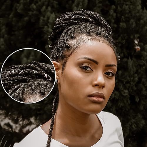 Miniatura 4 de Paquete de 4 cuerdas elásticas de oropel metálico de 16.4 ft para trenzar el cabello, colgar adornos, decoración, envoltura de regalos (dorado)