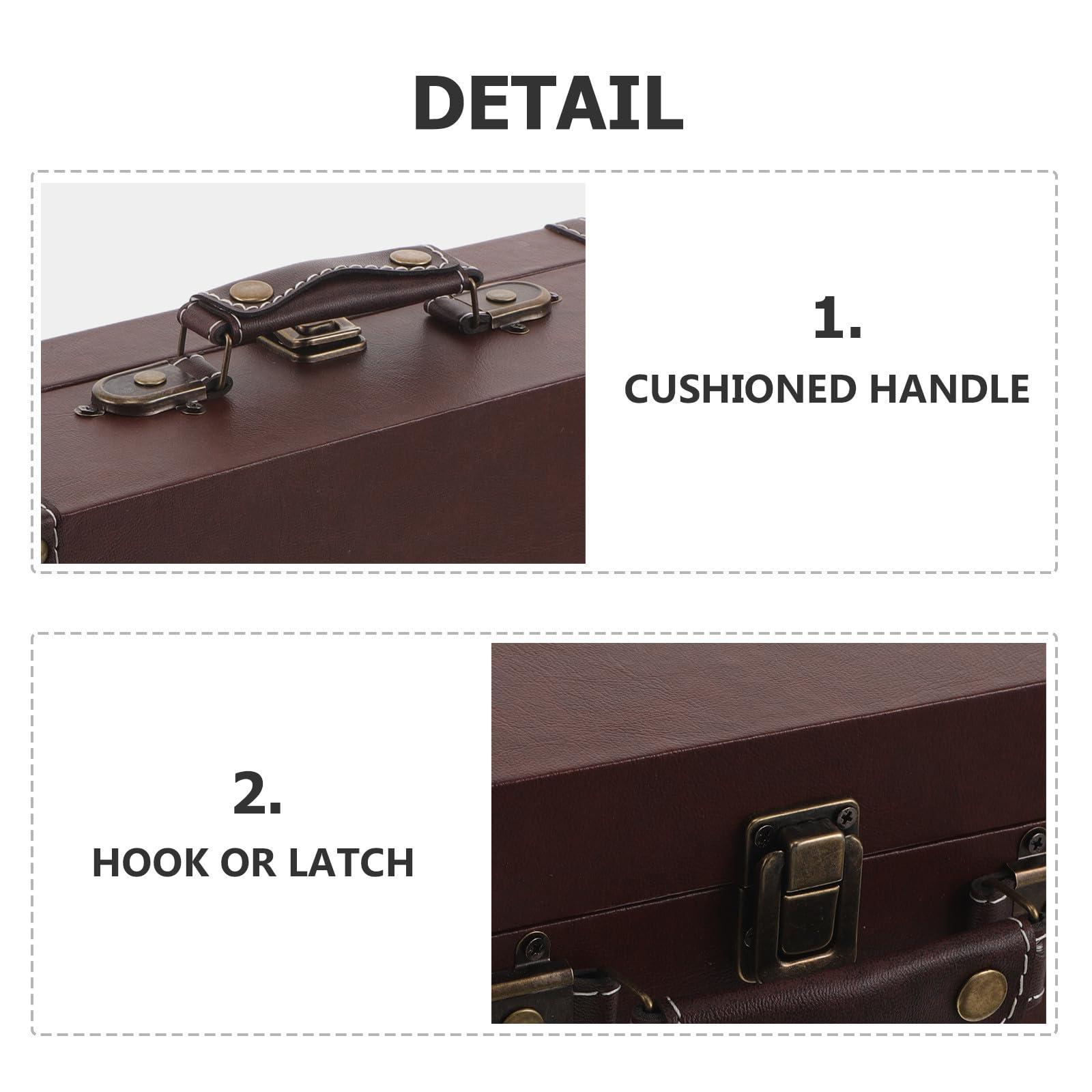 Scatola Decorativa Retrò Design Britannico in Legno e PU Portatile