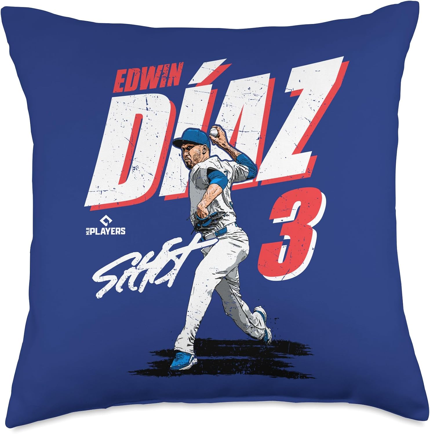 Edwin Diaz | Los Angeles D Baseball Players | MLBEDD204M Throw Pillow