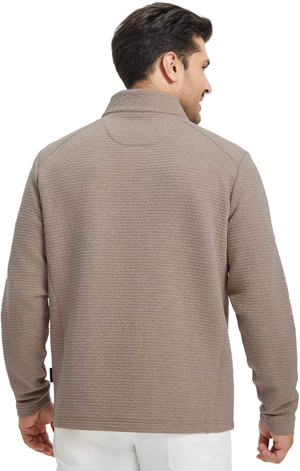 M MAELREG Mens Winter Jacket Performance Thermal Stand Collar Full Zip Textured Insulated Casual Jacket with 5 Pockets - Image 3