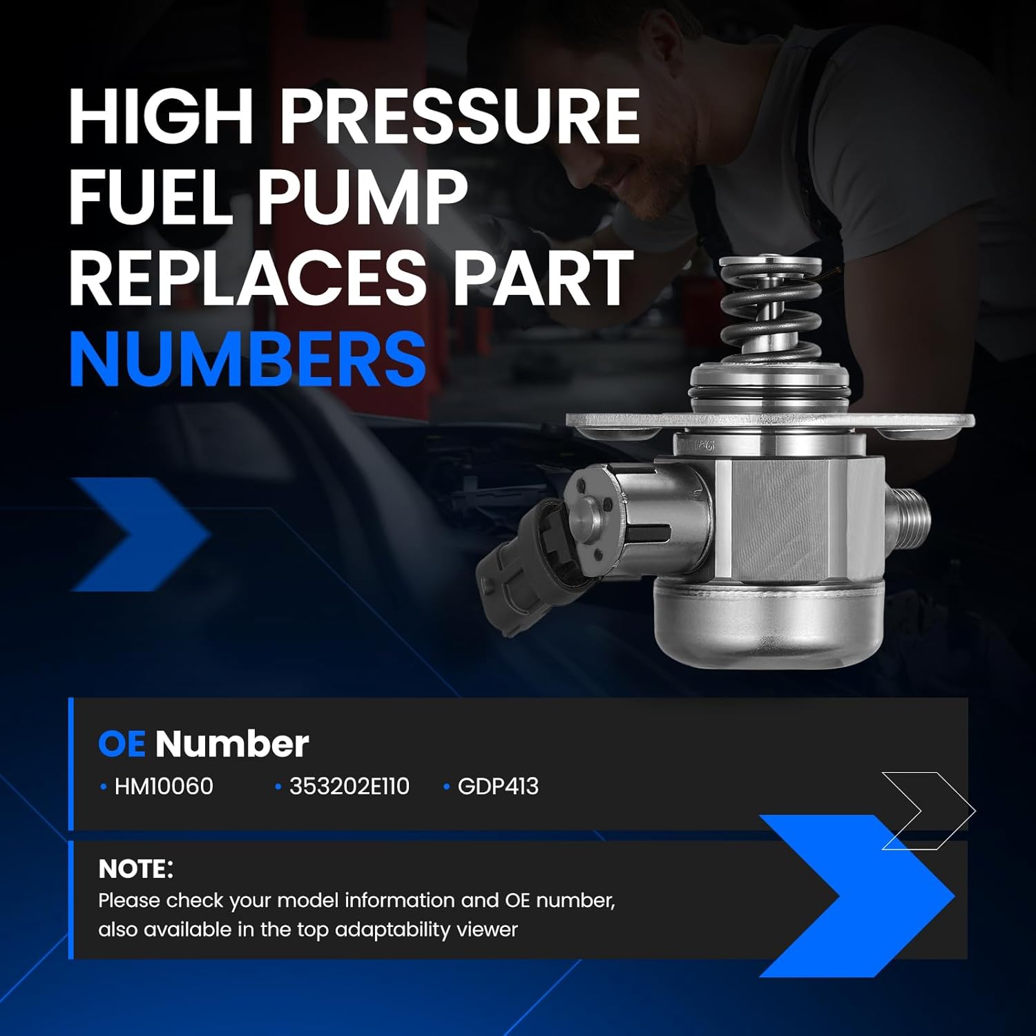 HM10060 High Pressure Fuel Pump Compatible with Hyundai 2018-2020 Elantra GT, 2016-2018 Tucson, Compatible with Kia 2017-2018 Forte, 2017-2018 FORTE5, 2016-2019 Soul