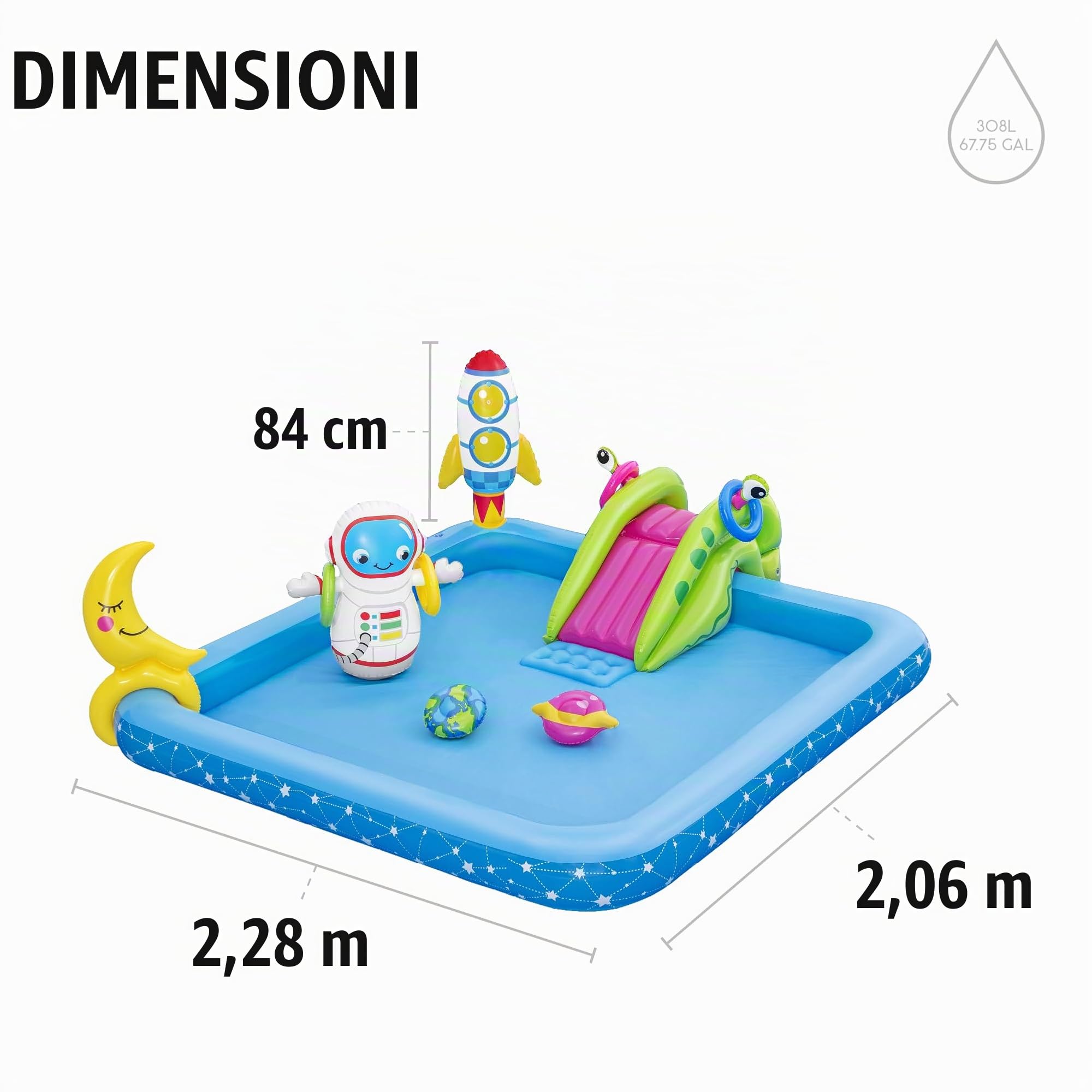 Bestway 53126 Piscina gioco per bambini Piccolo Astronauta