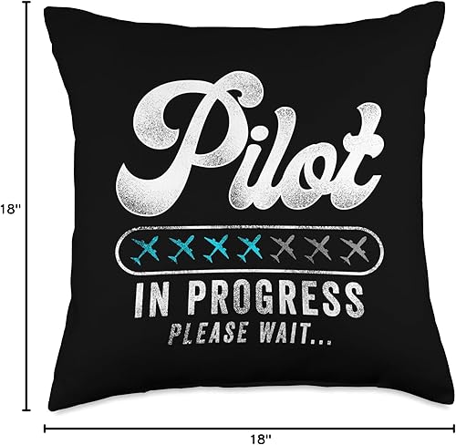 Miniatura 6 de Progress Funny Future Pilot Aviation Aviation - Almohada de 16 x 16 pulgadas, multicolor