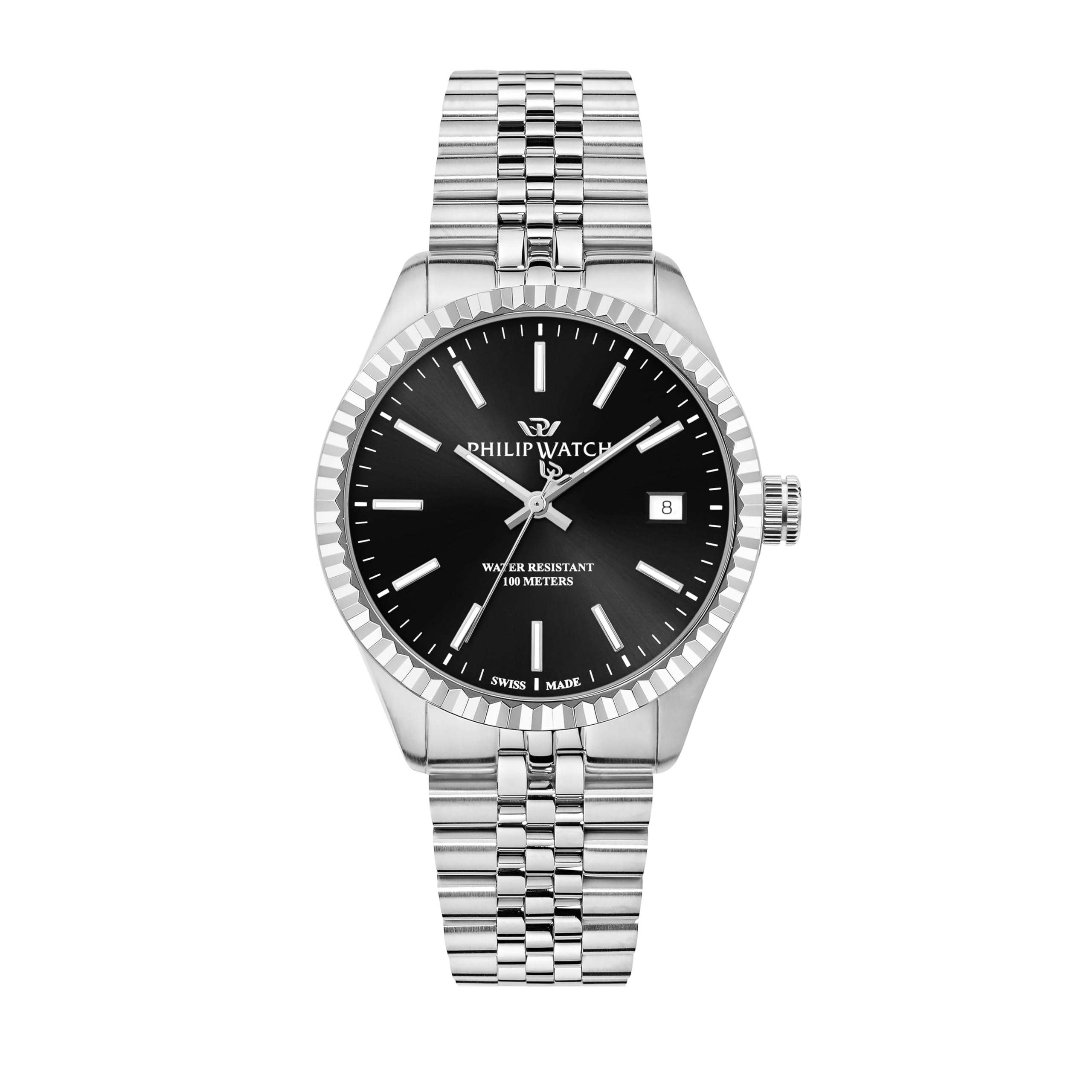 Philip Watch Orologio Uomo, Tempo, Data, Analogico, 39 mm, Collezione CARIBE URBAN