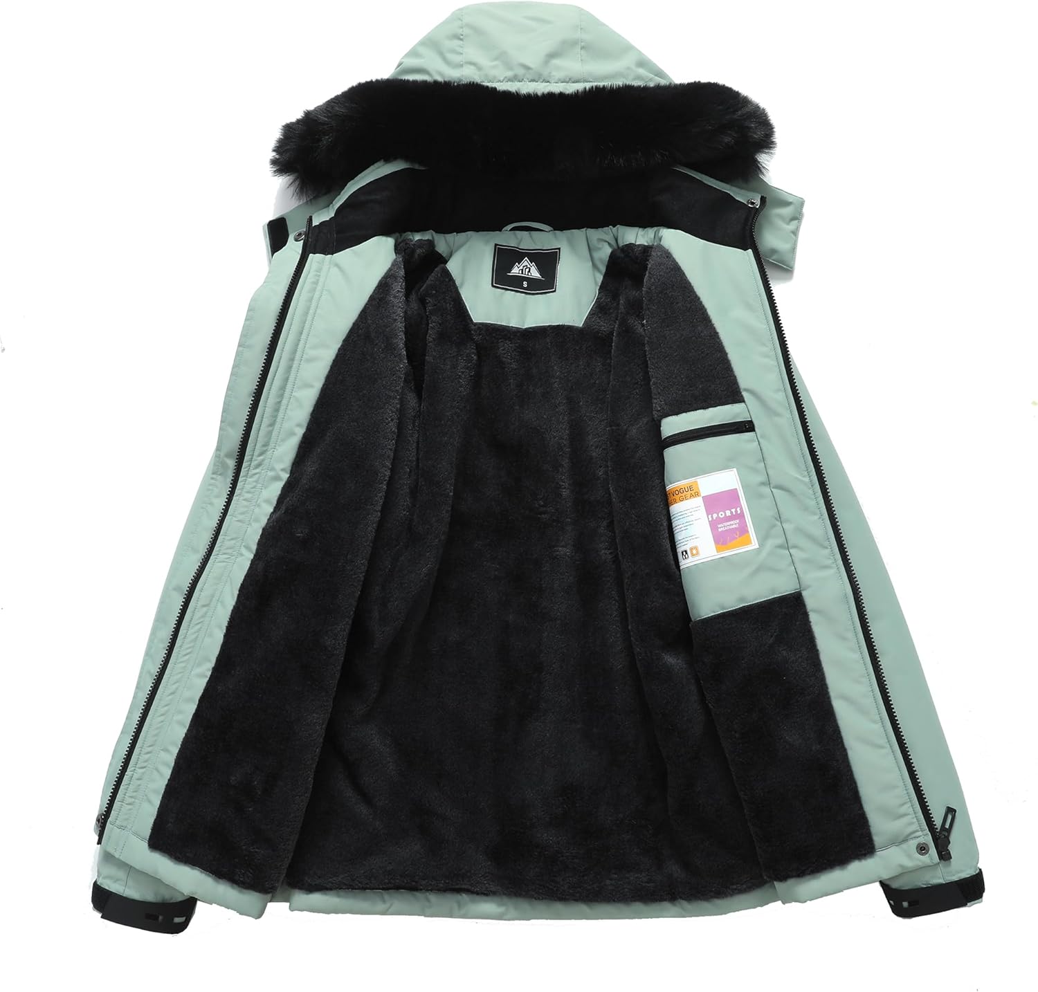 MOERDENG Women's Waterproof Snow Ski Jacket Warm Winter Coat Insulated Snowboarding Jacket Softshell Hiking Jacket - Image 4