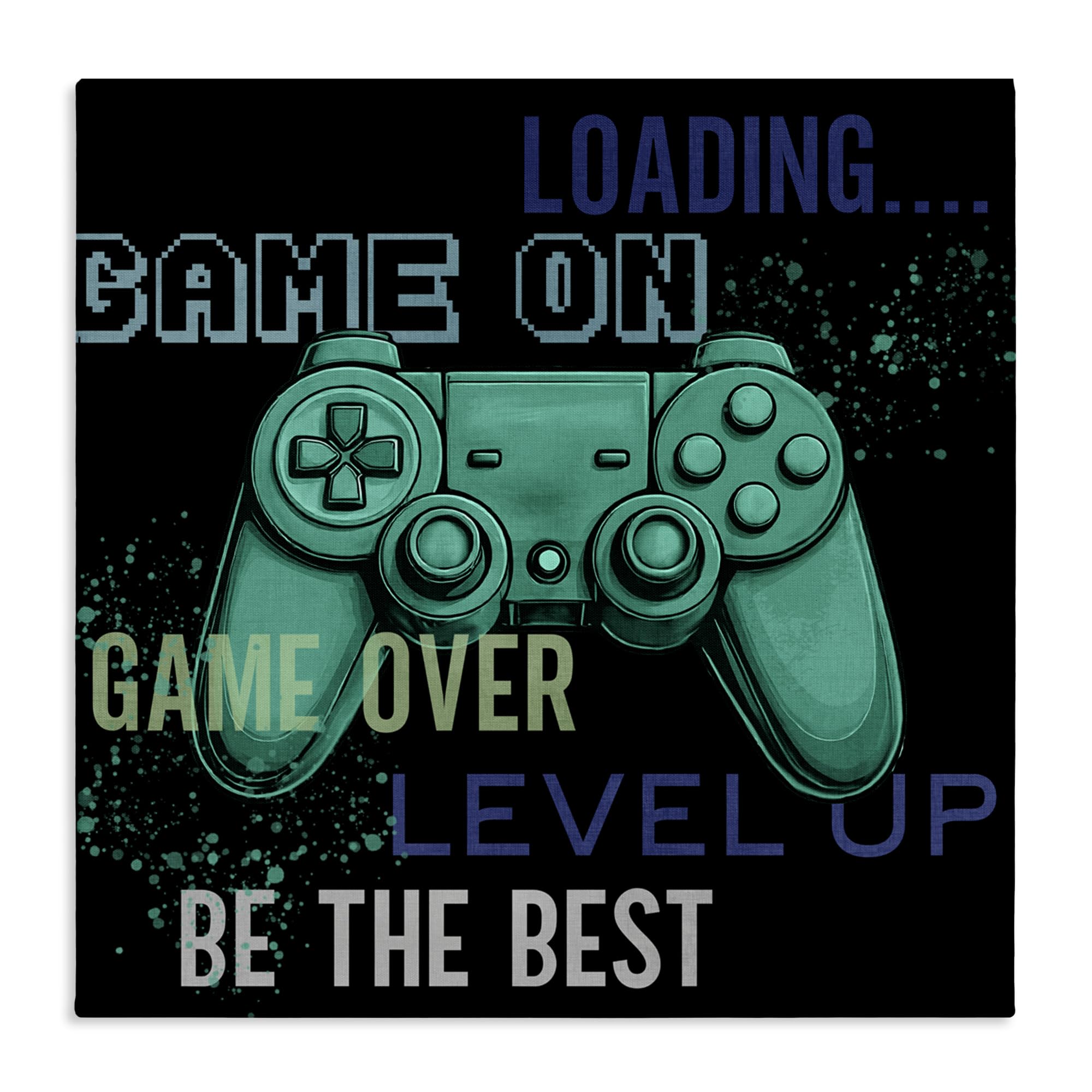 Stupell Industries Unframed 'Game On Level Up Controller'| Canvas Art