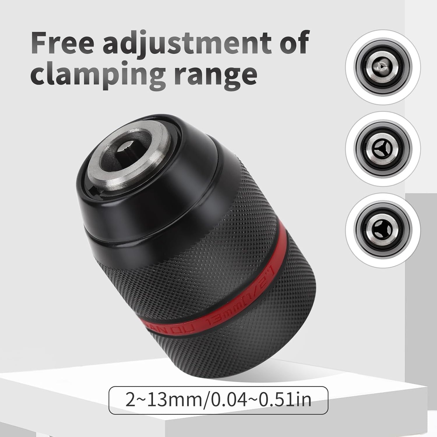 Drill Chuck, Metal Keyless Drill Chuck 1/2-20UNF 13mm Self Locking Drill Chuck Mount Keyless Drill Drill