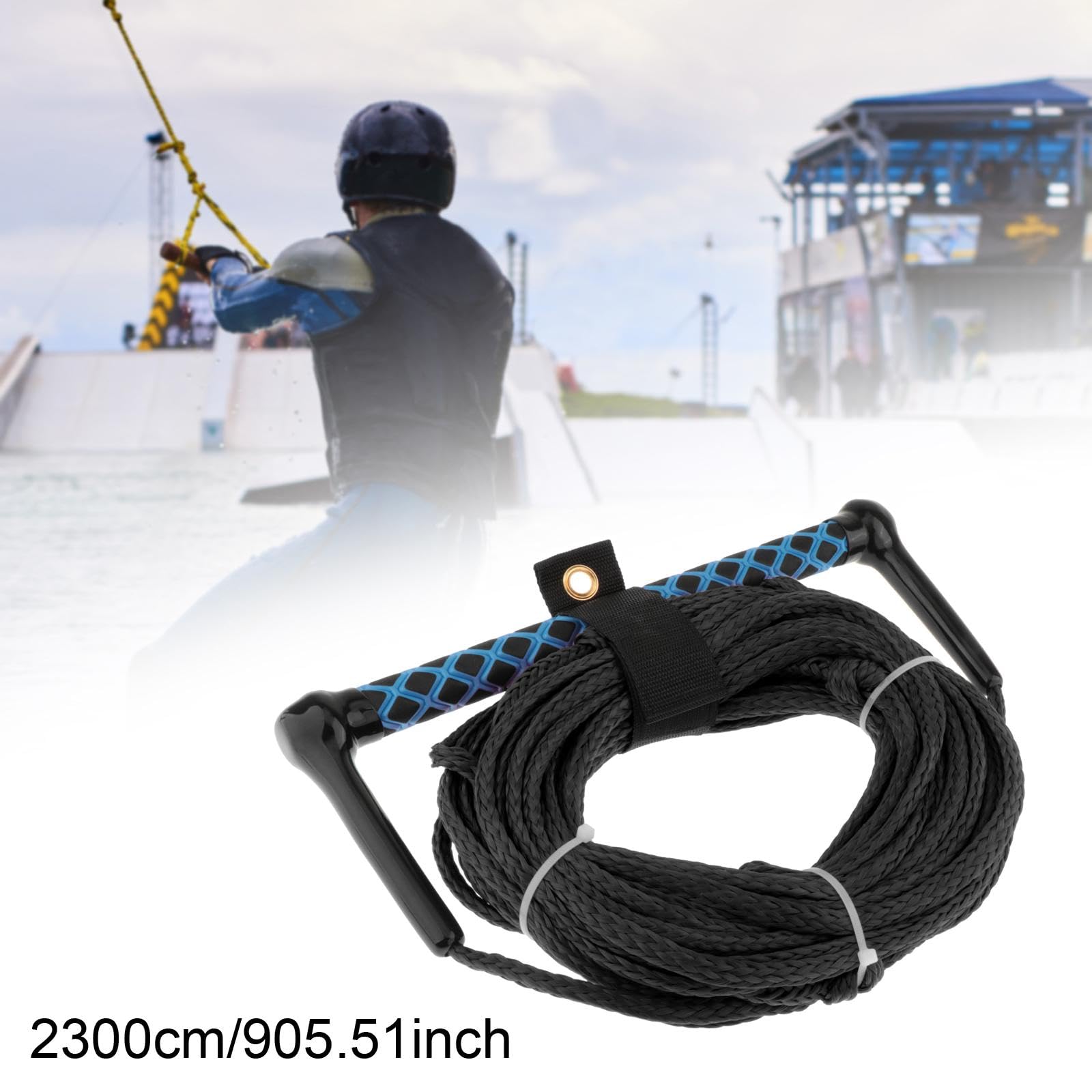 Corda Da Nautico per Traino Barca Wakeboard Surf Materiale PP Durevole E Leggero Impugnatura Ergonomica Antiscivolo Adatta a Sport D'Acqua