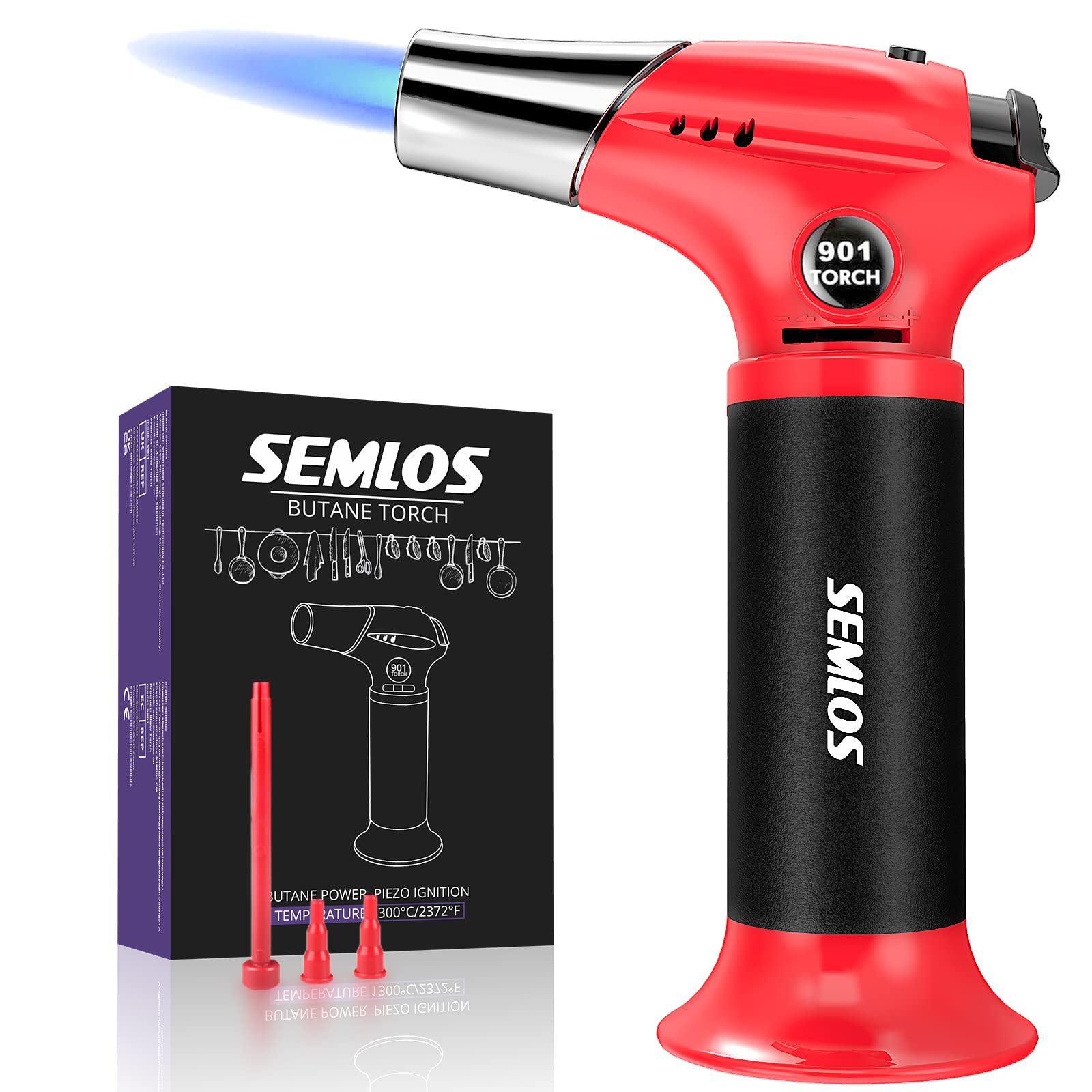Buy Semlos Butane Torch S901, Refillable Kitchen Torch Lighter, One