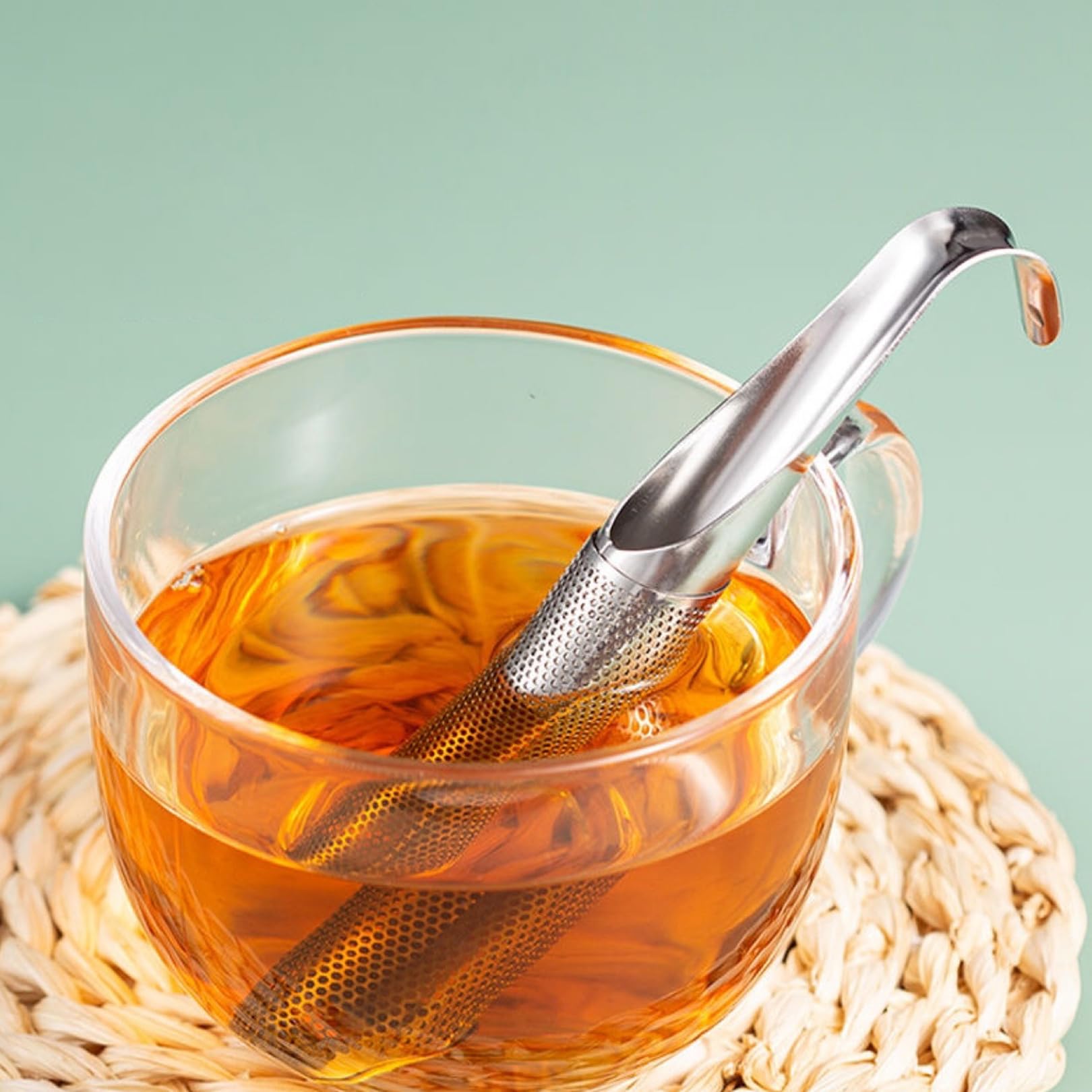 2Pièces Infuseur Thé,à Filtre en Acier Inoxydable Tea de Passoire Maille Fine,Cuillere Tube Infuser Strainer épices Filter,Sachet Vrac Strainers Tamis,pour Bouteille Tasse Infusion Fines Filtrante