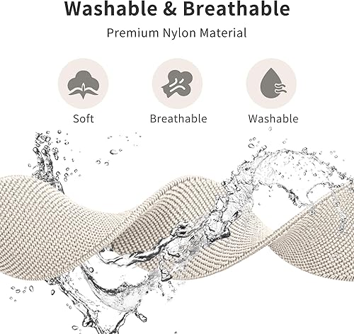 Miniatura 4 de Correas elásticas de nailon solo para reloj compatibles con Garmin Venu 3S  Venu 2SVivoactive 4SVivomove 3S, correa trenzada elástica de 0.70