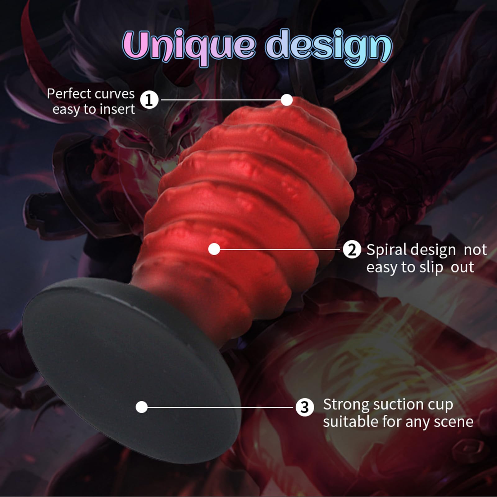Plug anale a spirale in silicone, dildo anale mostruoso con ventosa, 5 misure, massaggiatore for la prostata, dilatatore anale, giocattolo sessuale for uomini e donne(S+m+l+xl+xxl)