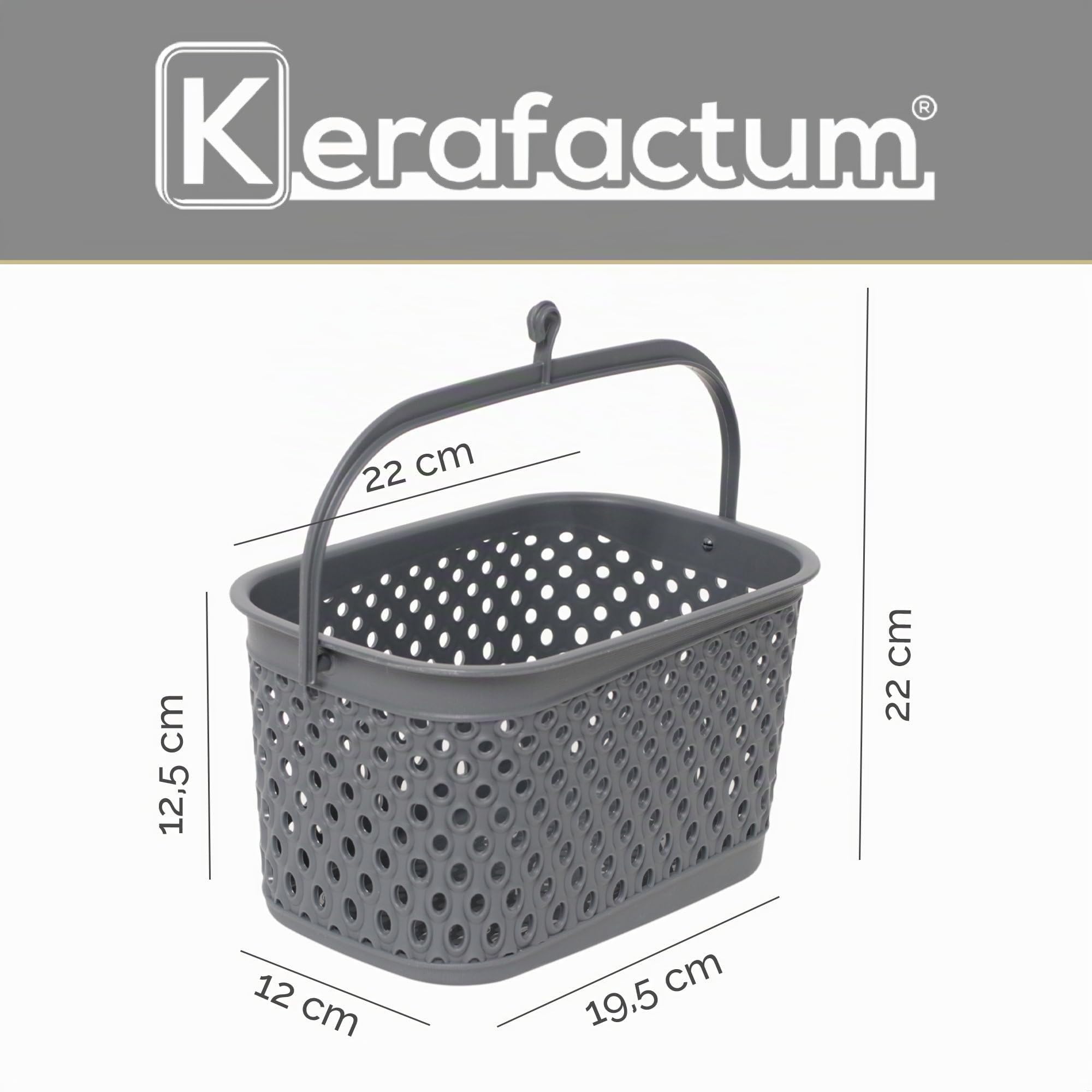 Kerafactum Cesta para Pinzas de Ropa - Bolsa de Almacenamiento Colgante en Beige