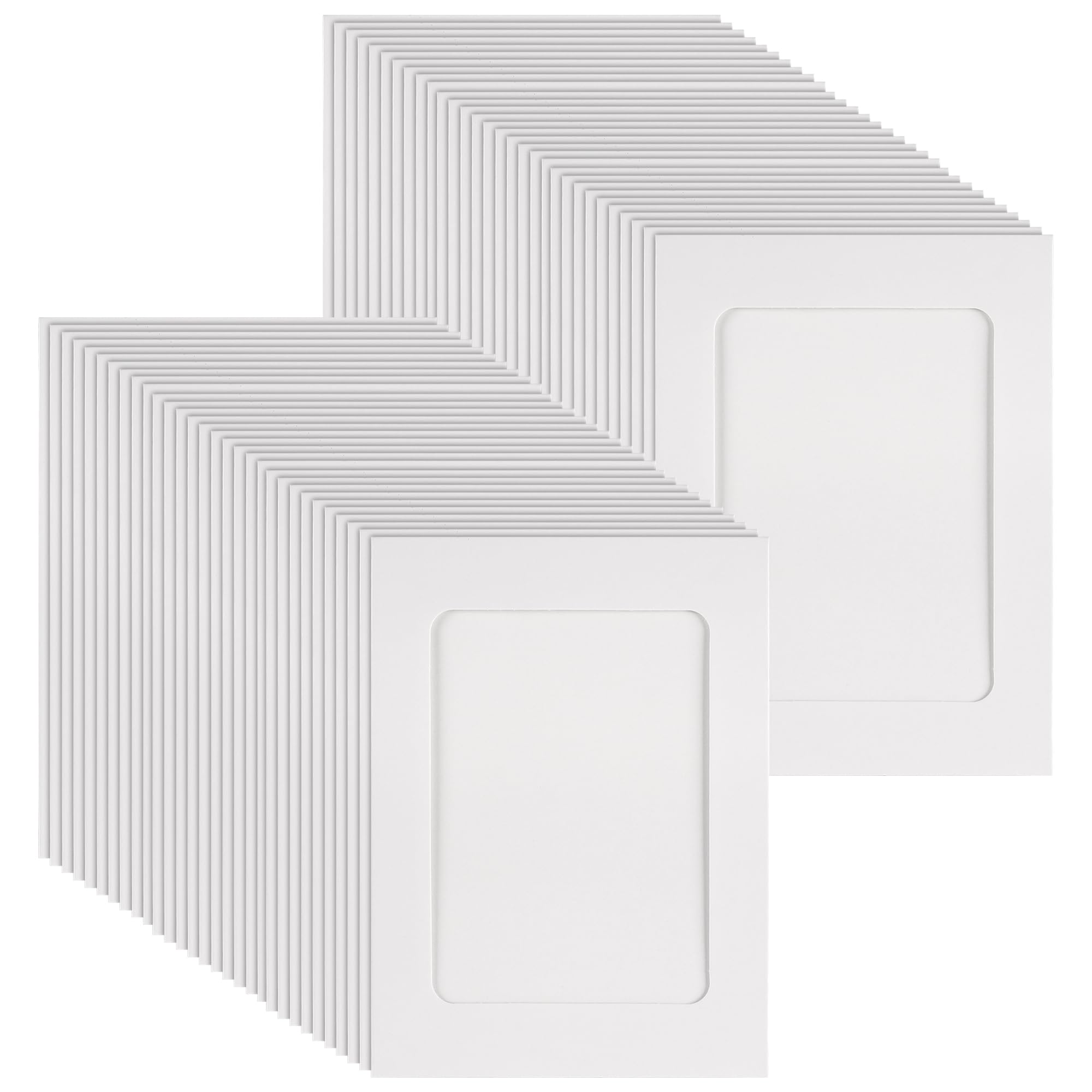 FUNSUEI 60 Pack Paper Photo Frames 6x4 Inch, White Cardboard Frame