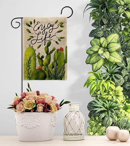 Miniatura 9 de Breeze Decor Cactus Life Burlap Garden House Flag Kit Regional Southwest Desert Country Succulent Particular Area Decoration Banner Small Yard Gift