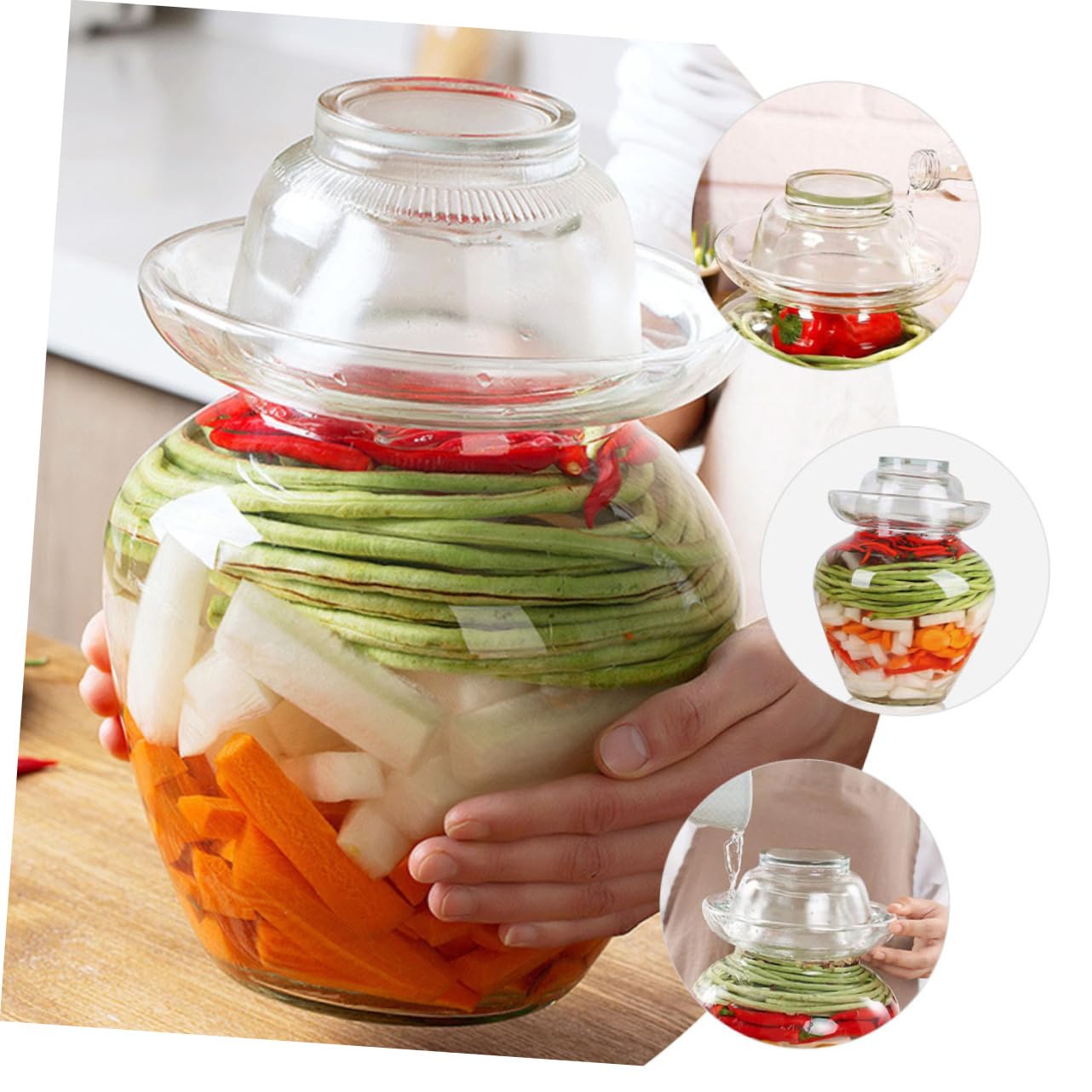 Amazon｜PHENOFICE ピクルス瓶蓋、ガラス蓋、ピクルス瓶蓋、増粘