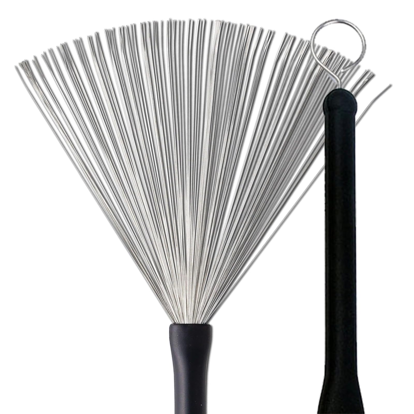 Balai Batterie Musique, Balais Pour Batterie Et Percussions, Brosses à Tambour Rétractable, Balais de Batterie Rétractables, Balais à Percussion, Balais à Percussion en Métal, pour Batterie Jazz Stick