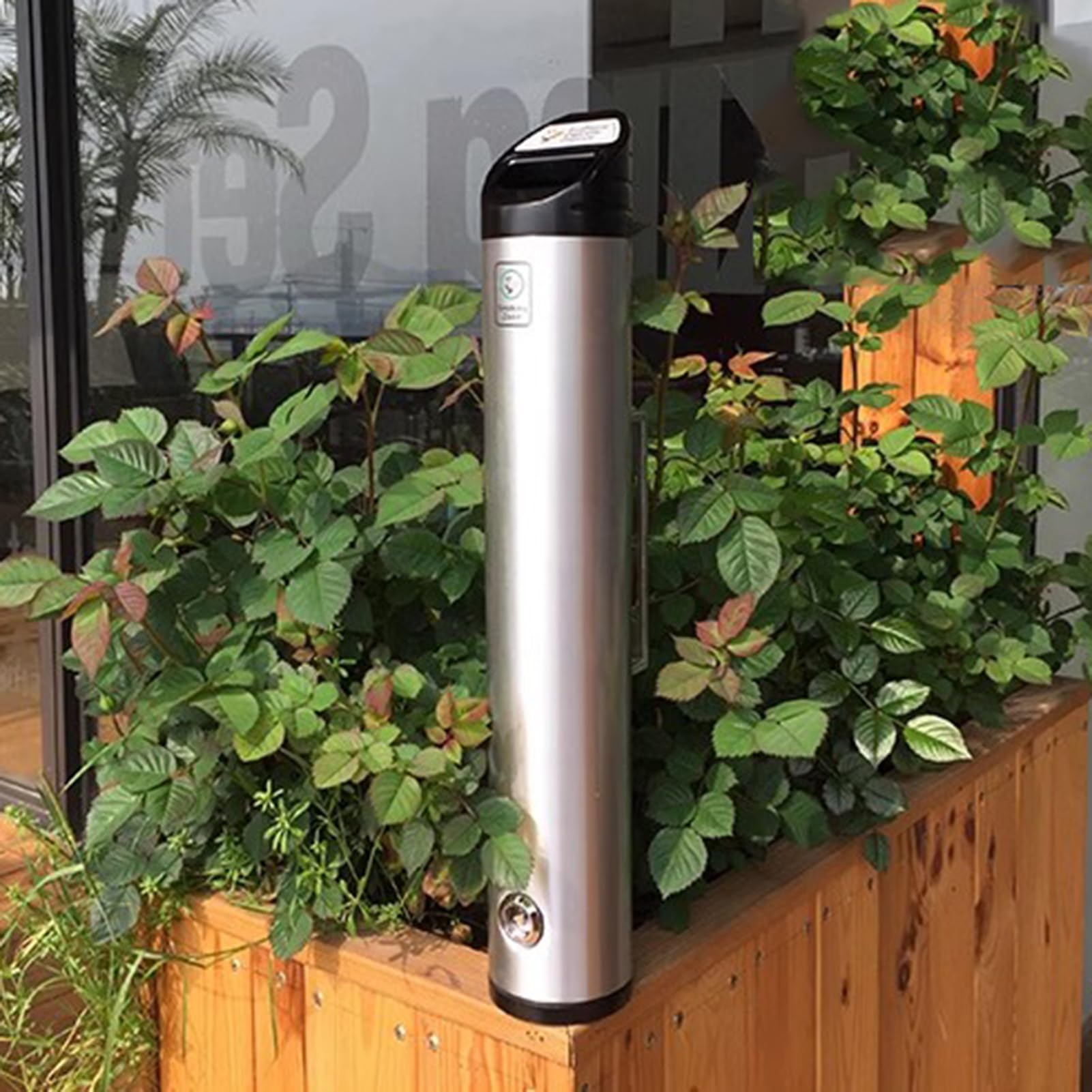 1,8 l popielniczka ścienna zamykana na klucz, zewnętrzna, ogrodowa, aluminiowa, wisząca na ścianie, pojemnik na popielniczki, kosze na śmieci,Popielniczka ścienna