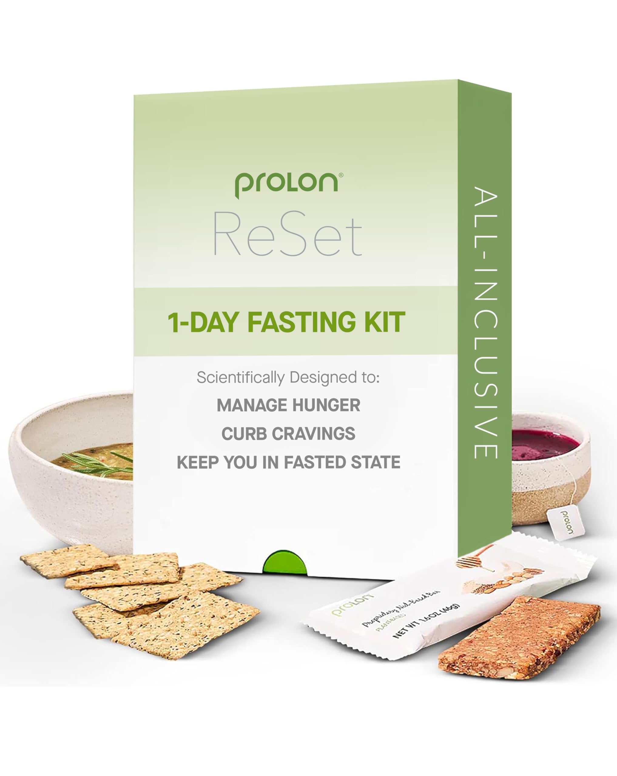 Prolon 1-Day Reset Fasting Kit | Fast with Food | Supports Healthy Aging & Weight Management | Low-Calorie, Plant-Based Meals & Snacks | Developed to Not Break Your Fast (1-Day Kit)