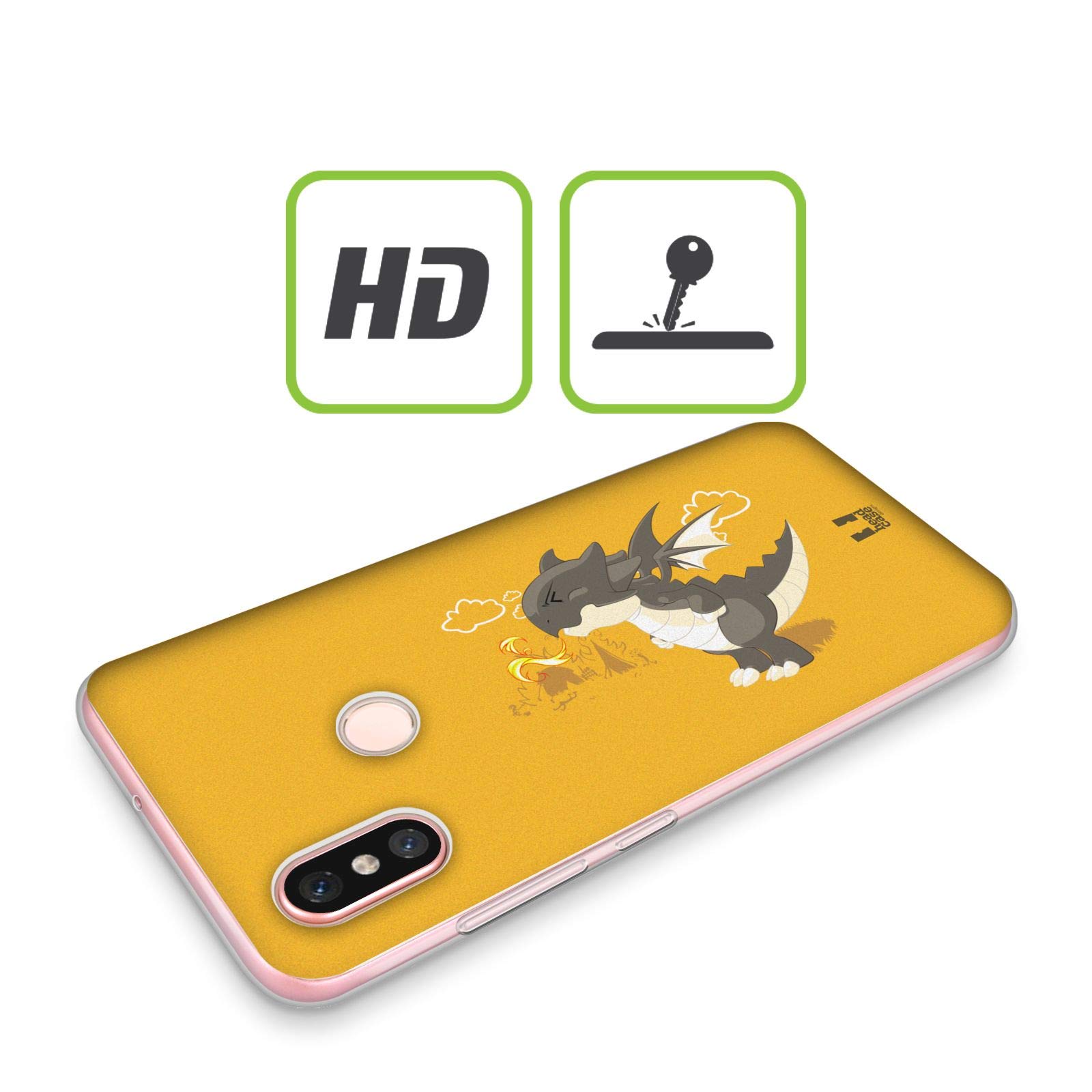 Head Case Designs Handyhülle Für Xiaomi Mi 8 Pro – Flügeldrachen Design, Soft Gel