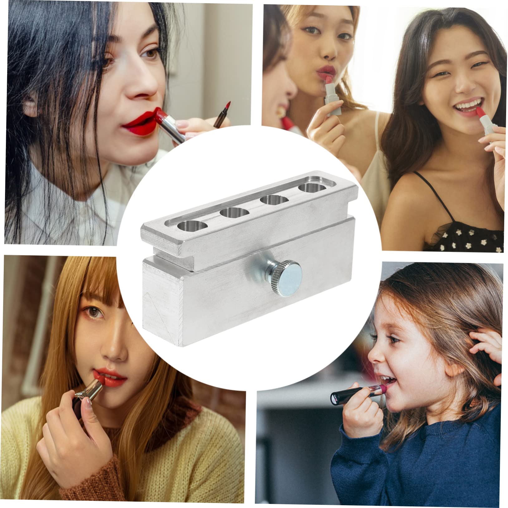 Lippenstiftform aus Aluminiumlegierung 4-fach mit Schneller Entformung für Lippenbalsam und Lipgloss Langlebig und Fein Poliert