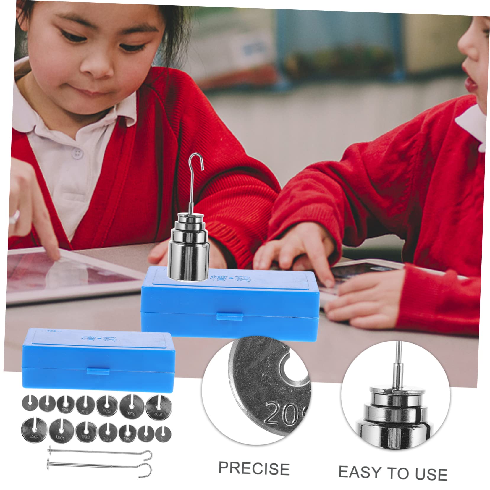 VILLFUL 1 Set Teaching Metal Slot Code Science Hanger Pattern Weights Gazebo Calibration Pole R410a Slotted Scales Laboratory Mass Experiment Board System M12 Metric Weights Valve Steel