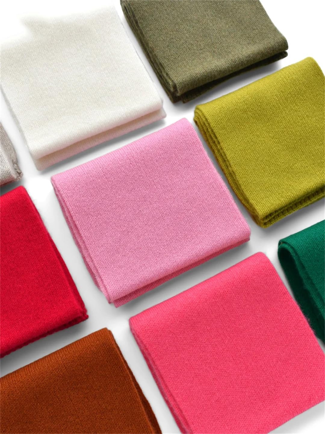 Bufanda de cachemira para mujer, invierno, cálida, de lana, estrecha, corta, para niña