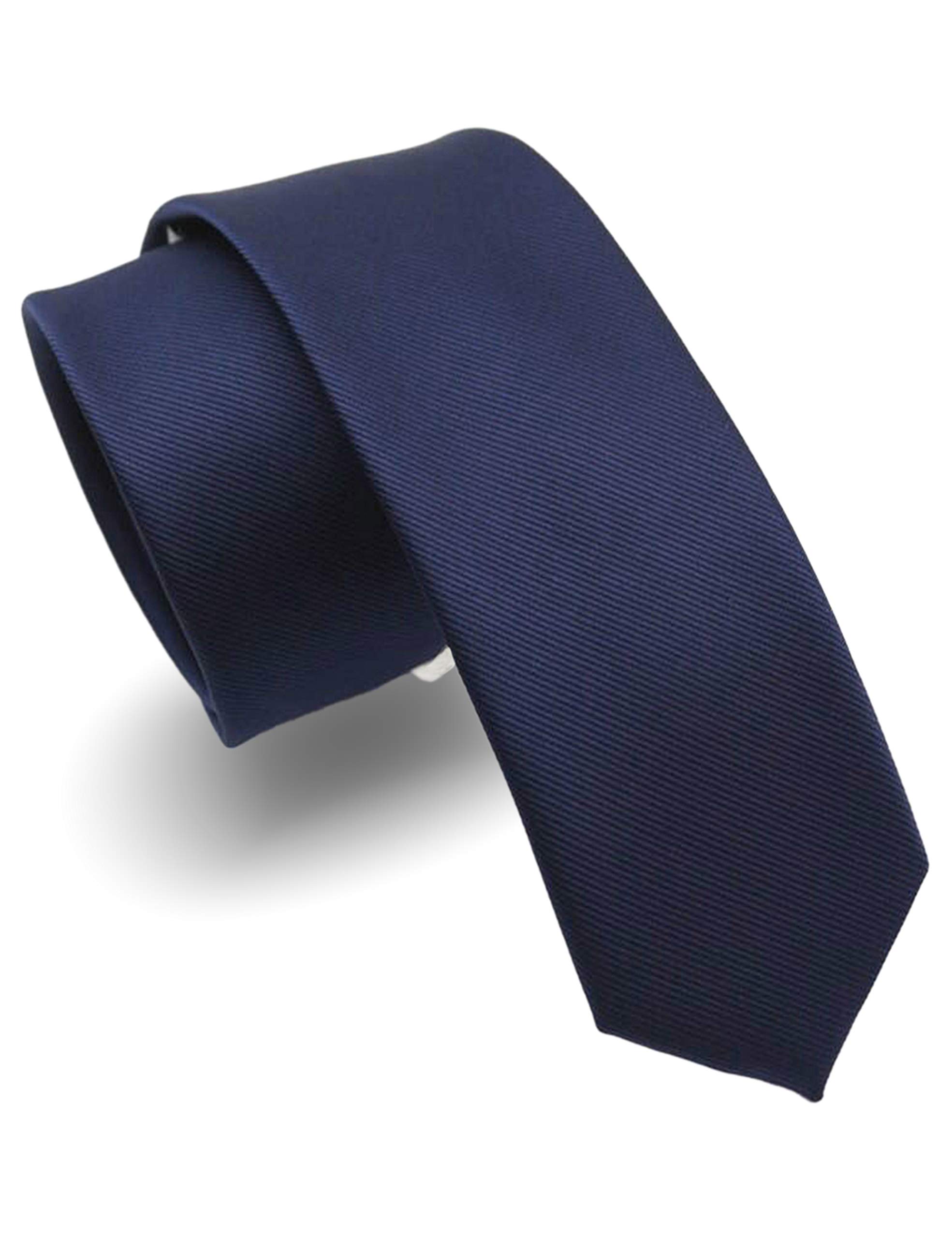 2.4" Solid Color Skinny Tie for Men Slim Necktie(6cm)