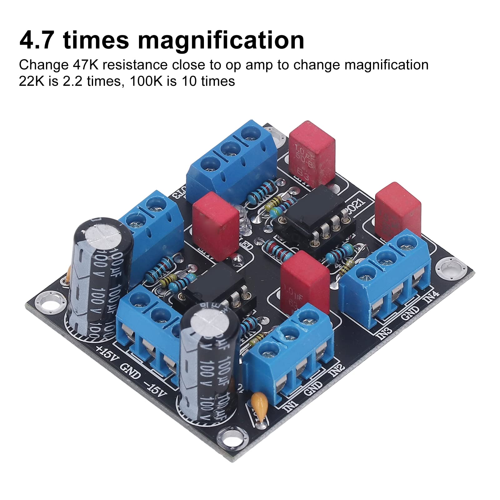 CHICIRIS Driver Chip -Board NE5532 Modulo Amplificatore per Prestazioni per Rafforzamento Ad Alta Prestazione, Adatto per L'alimentazione DC12V 15V, Adatto