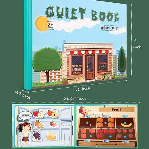 Miniatura 4 de PLUSYARD Libro silencioso para niños pequeños libro ocupado Montessori para niños actividades de aprendizaje preescolar juguetes de aprendizaje para