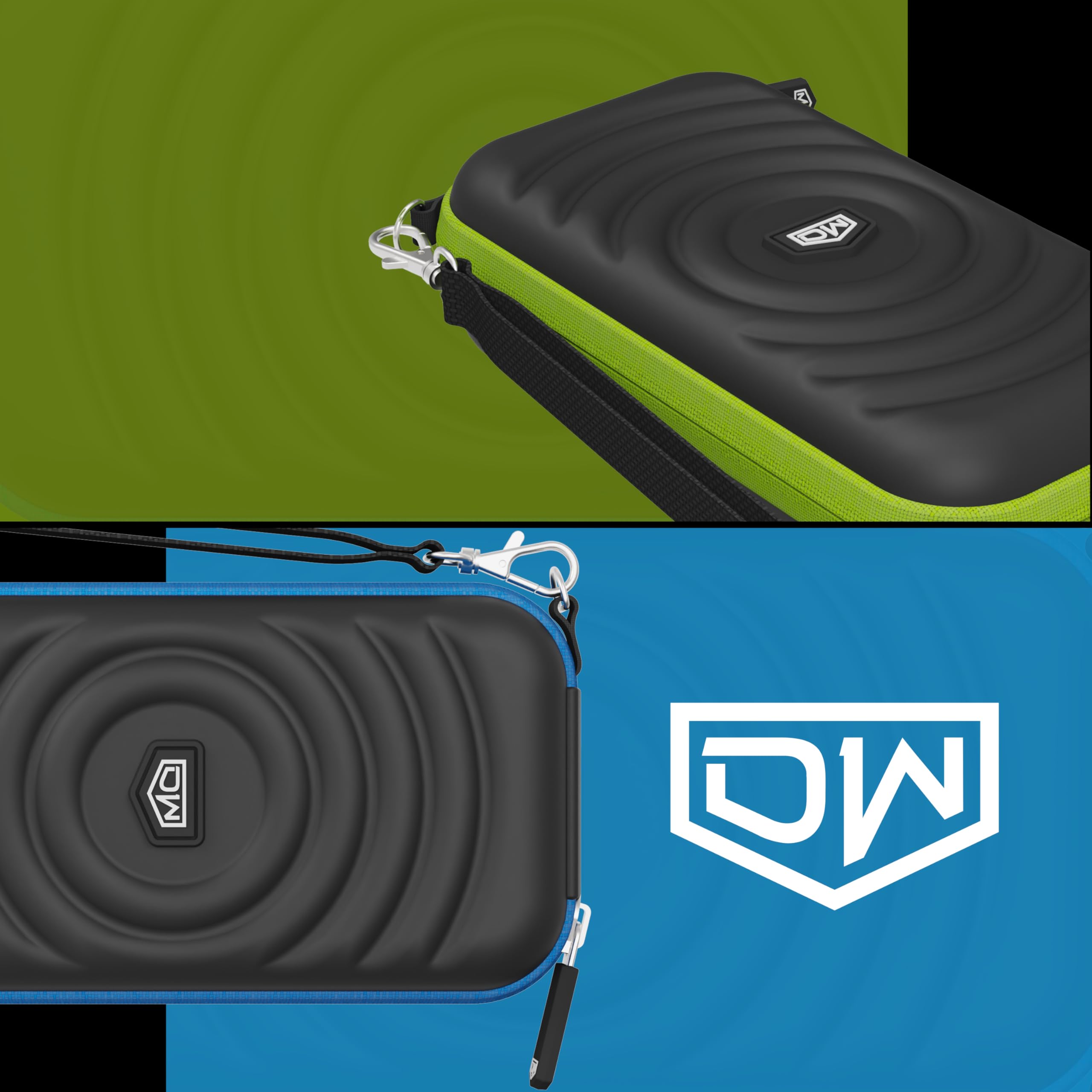 DW Original Darts Wallet, Dart Storage Case, Holds 6 Darts | EVA Quality Material, Protective Dart Cases, Professional Darts Accessories | Black/Blue