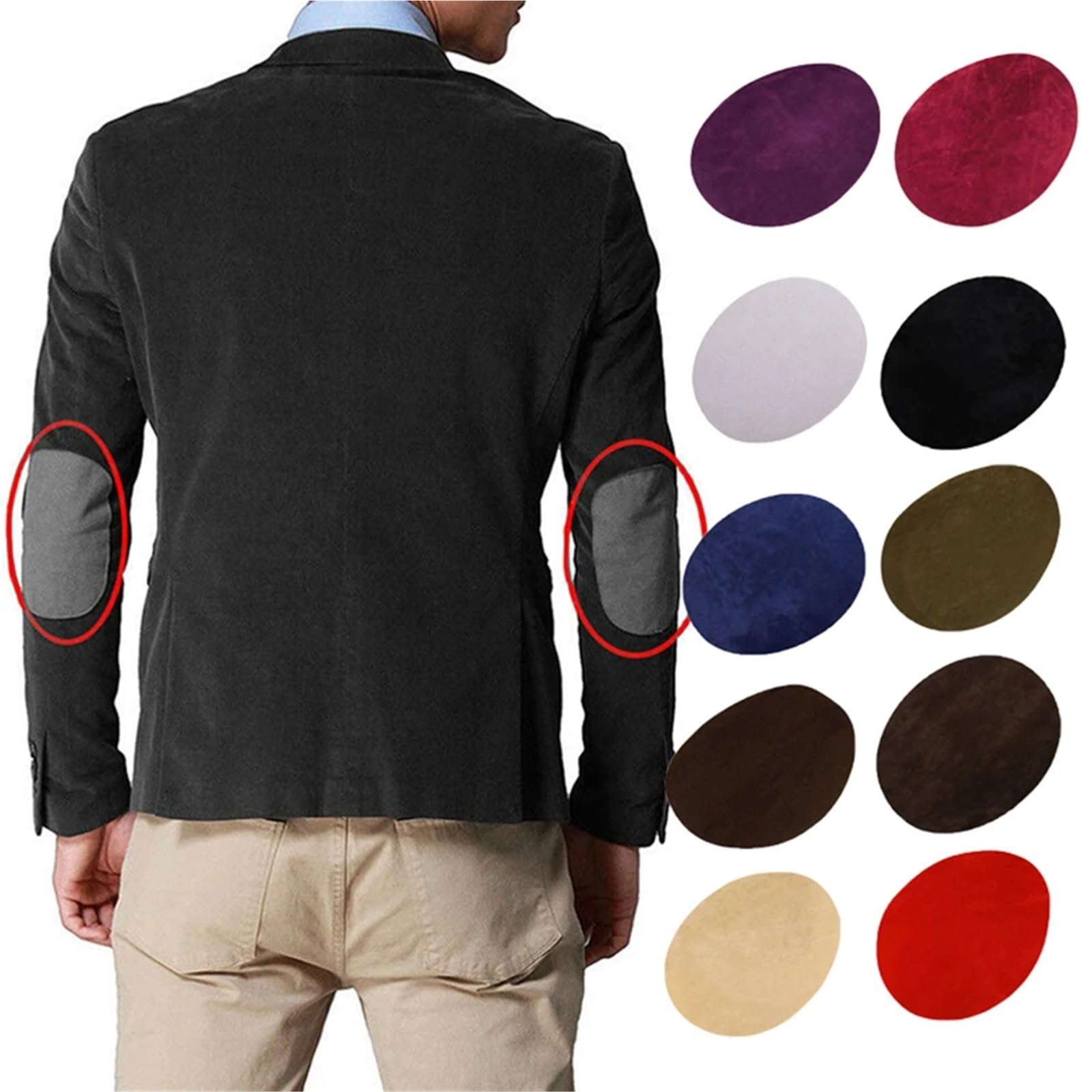 Ellbogen Knie Patches 10 Stück Bügelflicken Aus Stoff Zur Ellbogenreparatur An Hosen, Jeans Und Anderen Kleidungsstücken – DIY-Nähzubehör(Color2)